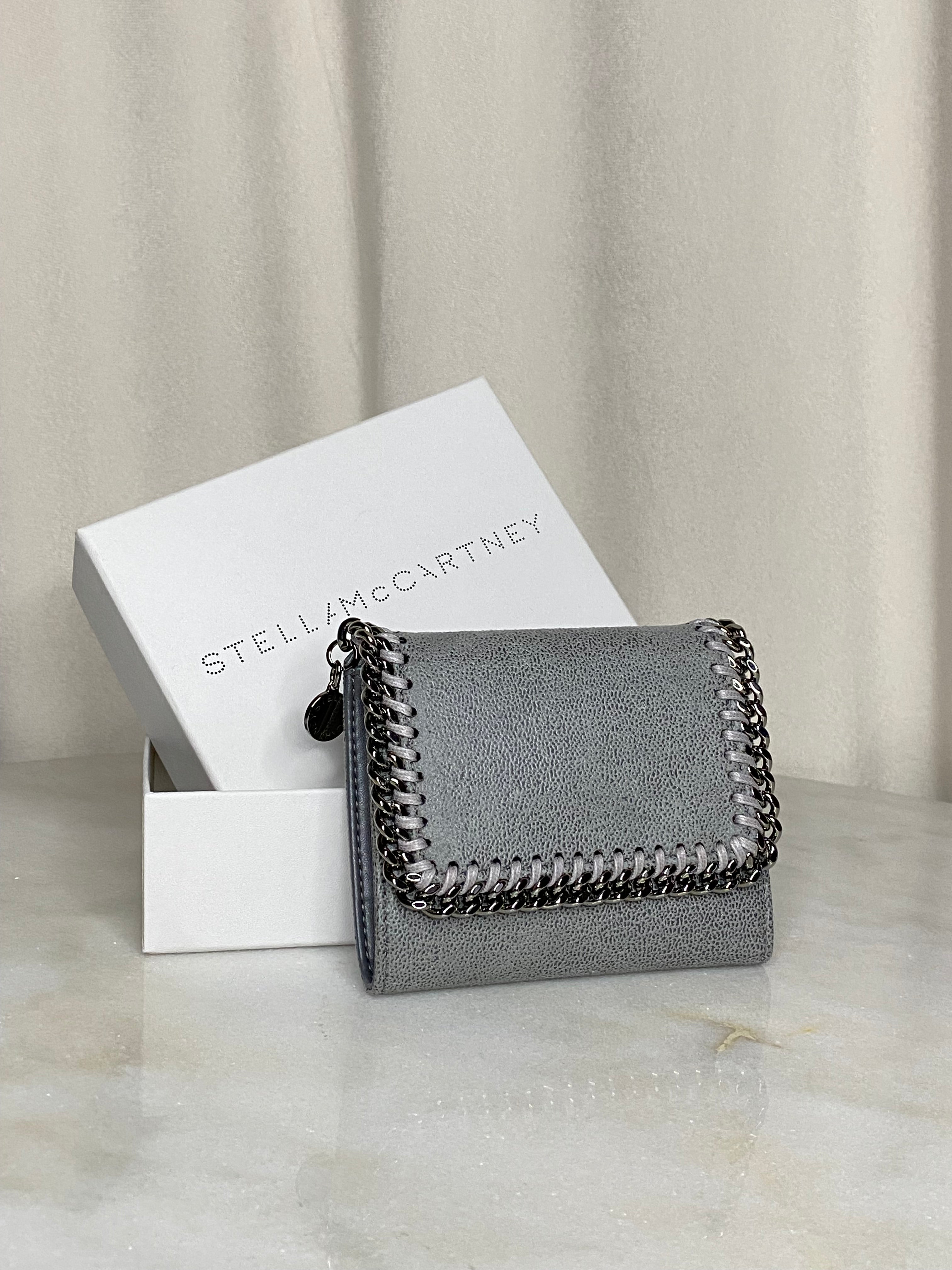 Stella Mccartney Grey Falabella Small Wallet-wallet-Stella Mccartney-The Closet Egypt