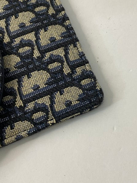 Christian Dior Blue Oblique Saddle Pouch-Pouch-Christian Dior-The Closet Egypt