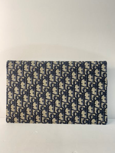 Christian Dior Blue Oblique Saddle Pouch-Pouch-Christian Dior-The Closet Egypt