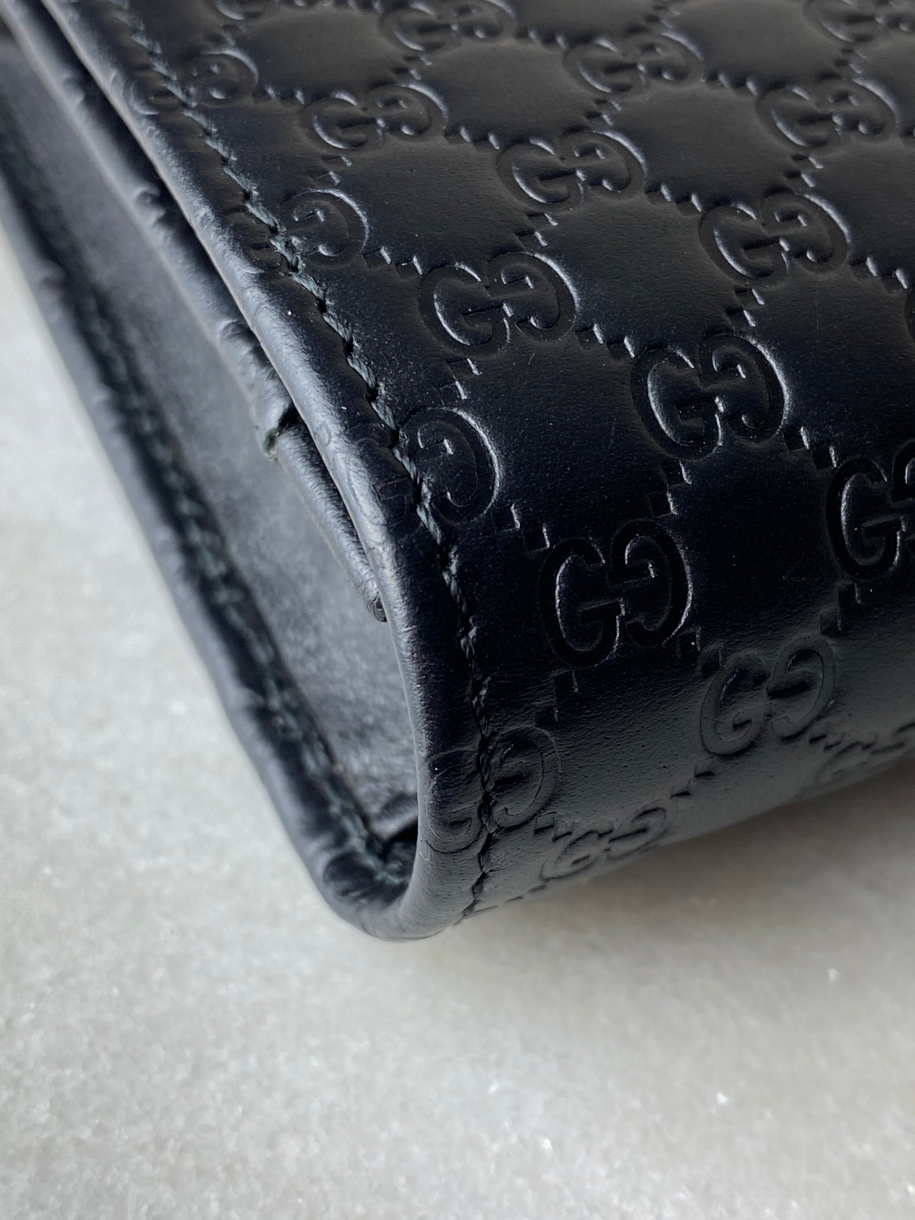 Gucci Black Microguccissima WOC-Wallet Chain-Gucci-The Closet Egypt