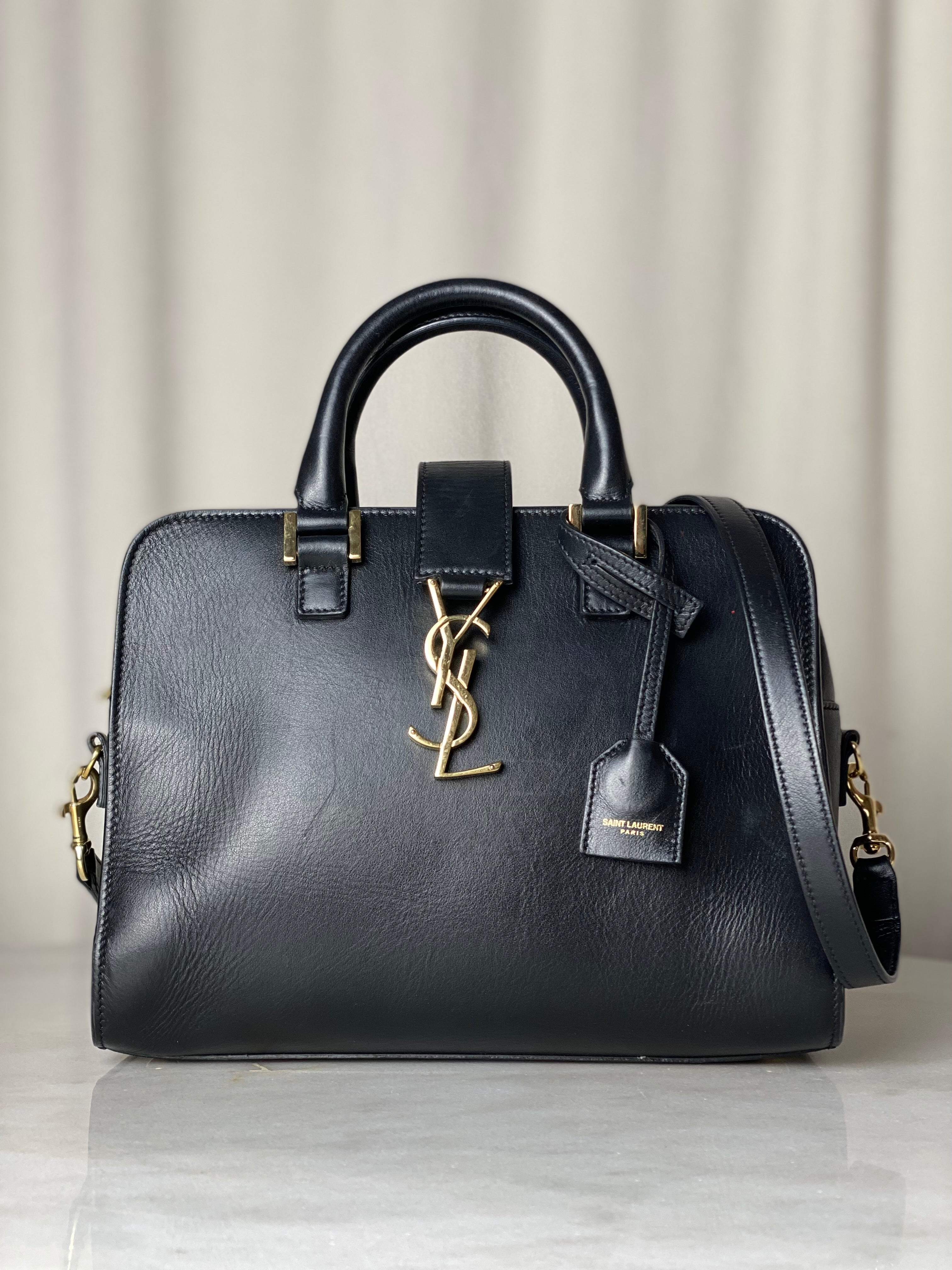 YSL Black Cabas Bag W/ Strap-handbag-YSL-The Closet Egypt