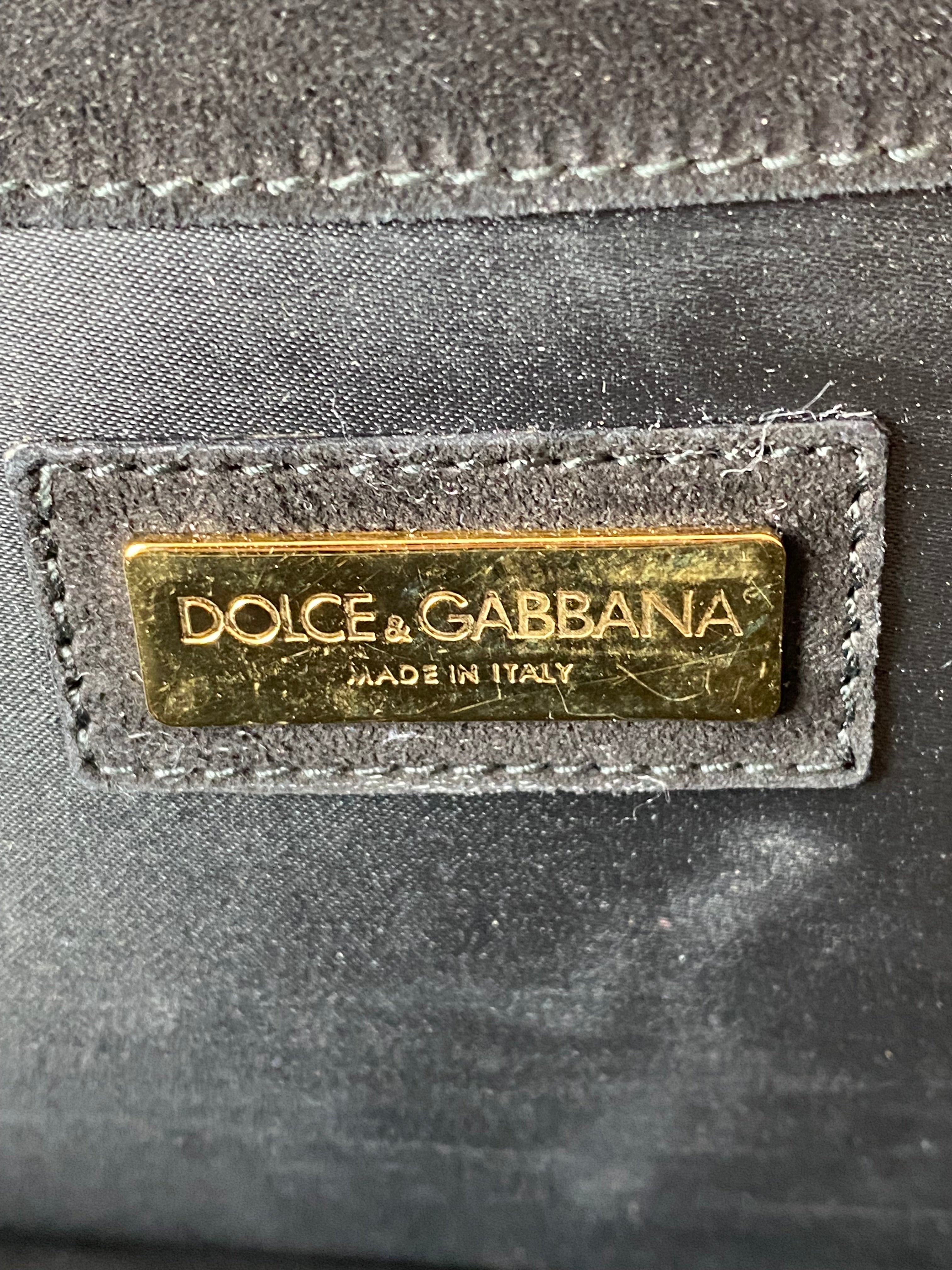 Dolce & Gabbana Leopard Black Fabric Clutch-Clutch-Dolce & Gabbana-The Closet Egypt