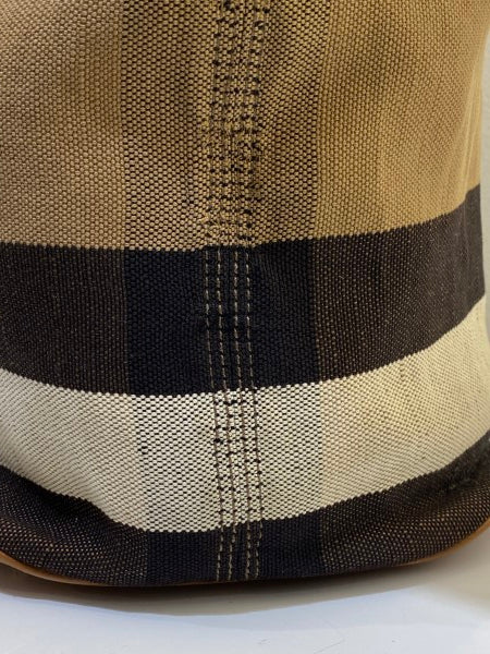 Burberry Brown Haymarket Bucket Bag-handbag-Burberry-The Closet Egypt