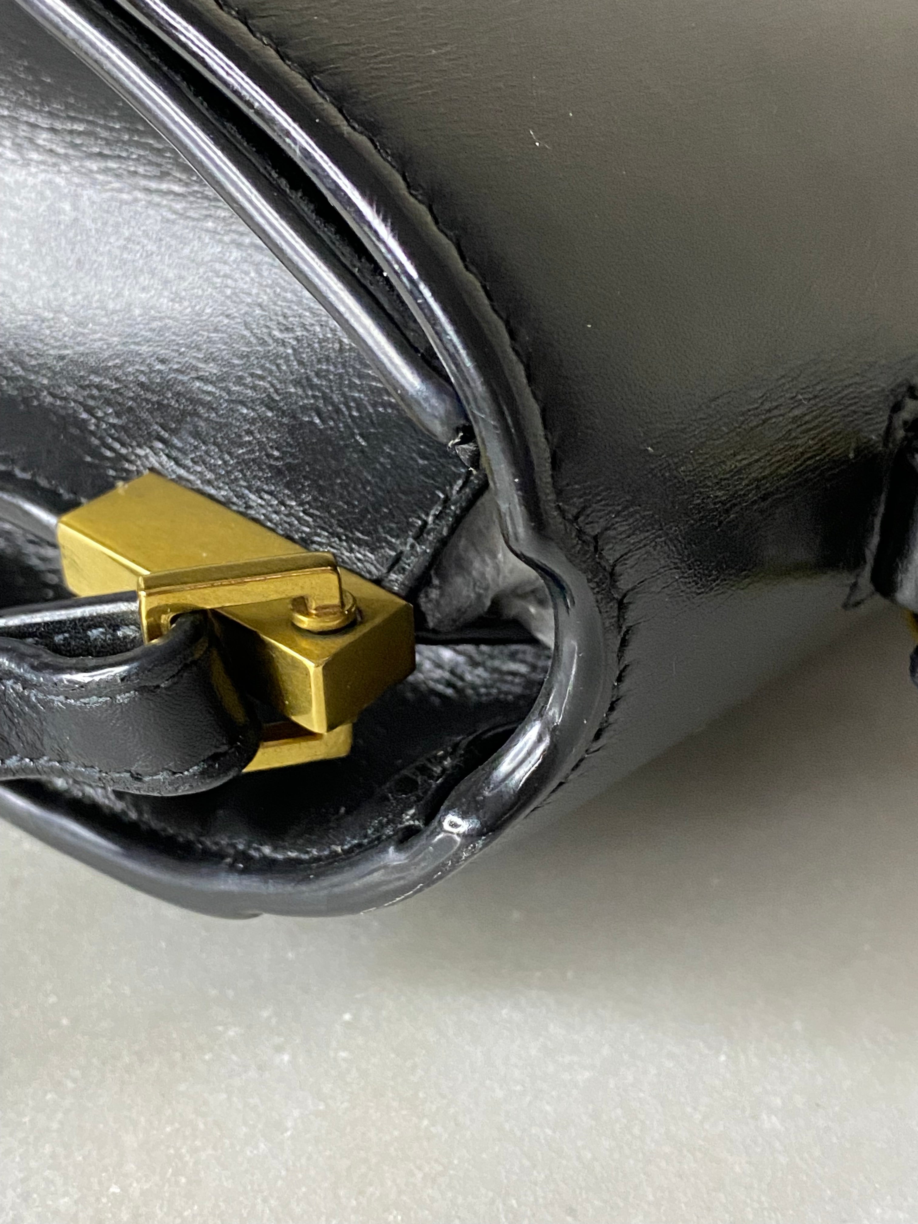 YSL Black Cassandra Top Handle Bag-handbag-YSL-The Closet Egypt