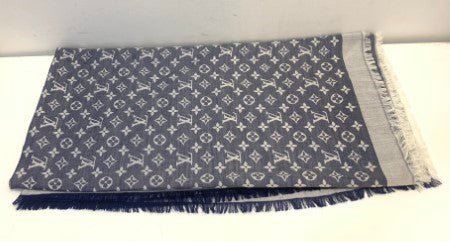 Louis Vuitton Bicolor Monogram Denim Square Shawl-Shawl-Louis Vuitton-The Closet Egypt