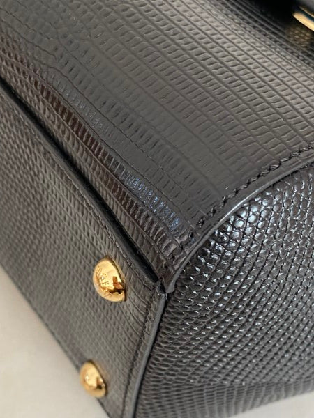 Dolce & Gabbana Black Sicily Crystal Medium Bag