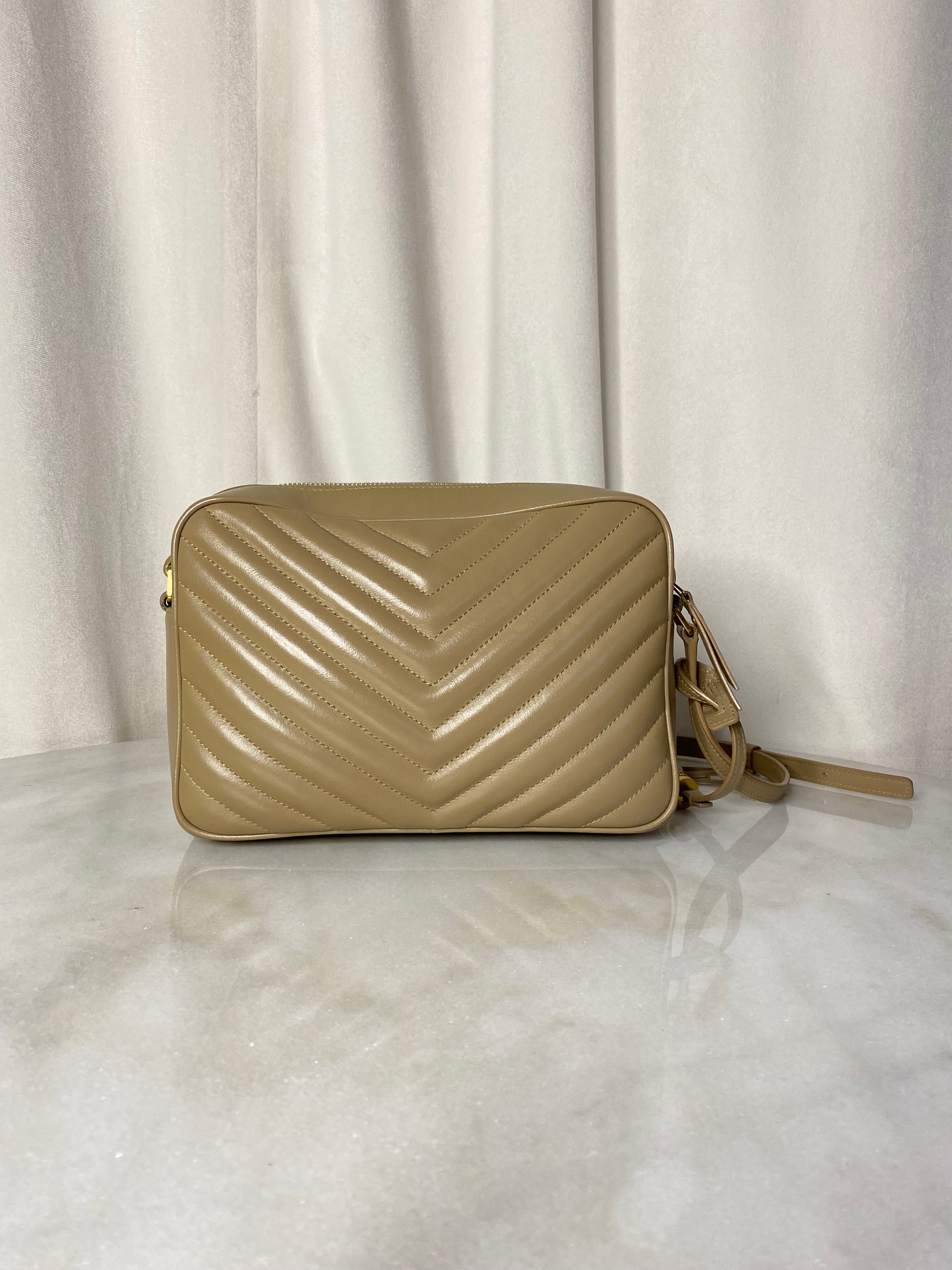 YSL Beige Lou Camera Crossbody Bag-handbag-YSL-The Closet Egypt