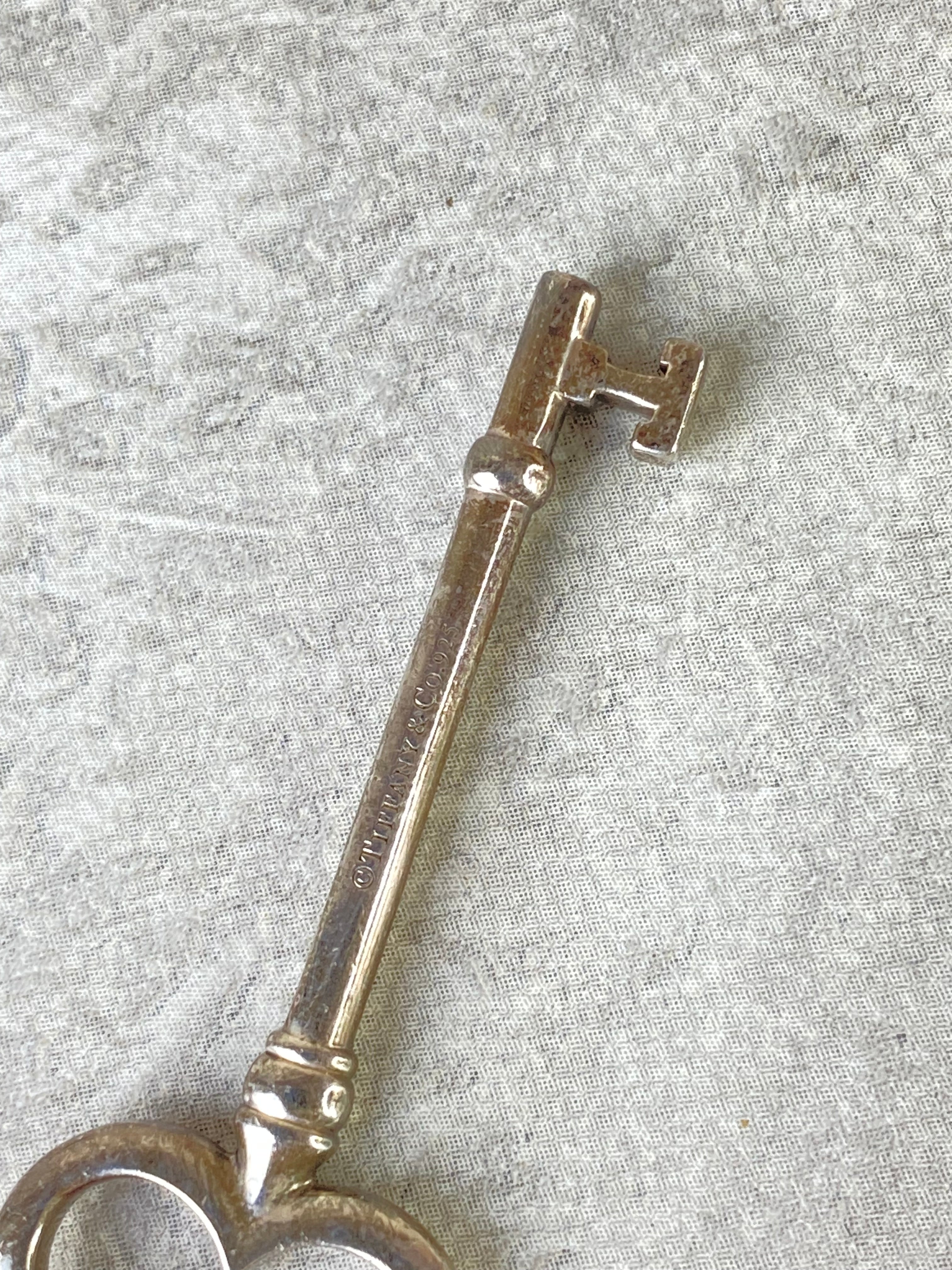 Tiffany & Co. Silver Key Necklace w/ Toy Cupcake-Necklaces-Tiffany & Co-The Closet Egypt