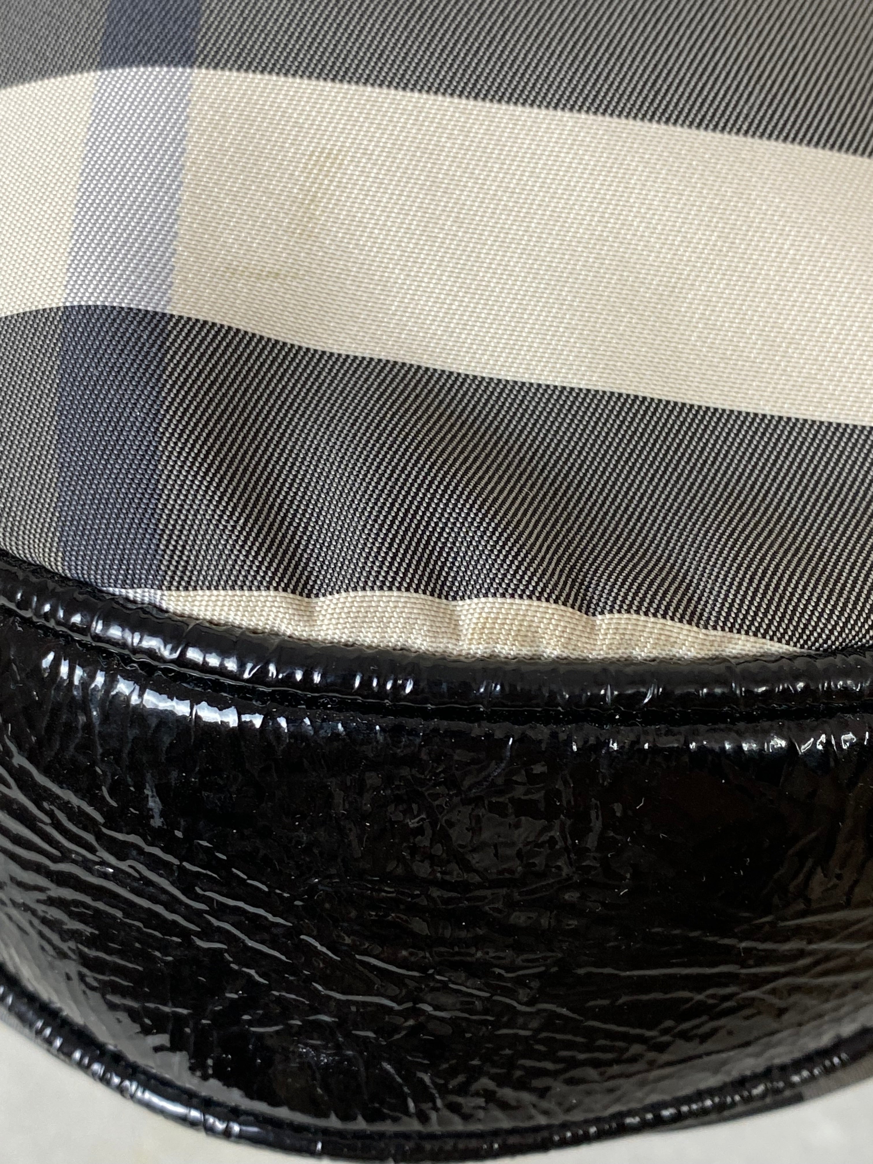 Burberry Black Supernova Brooklyn Hobo Beat Check Shoulder Bag