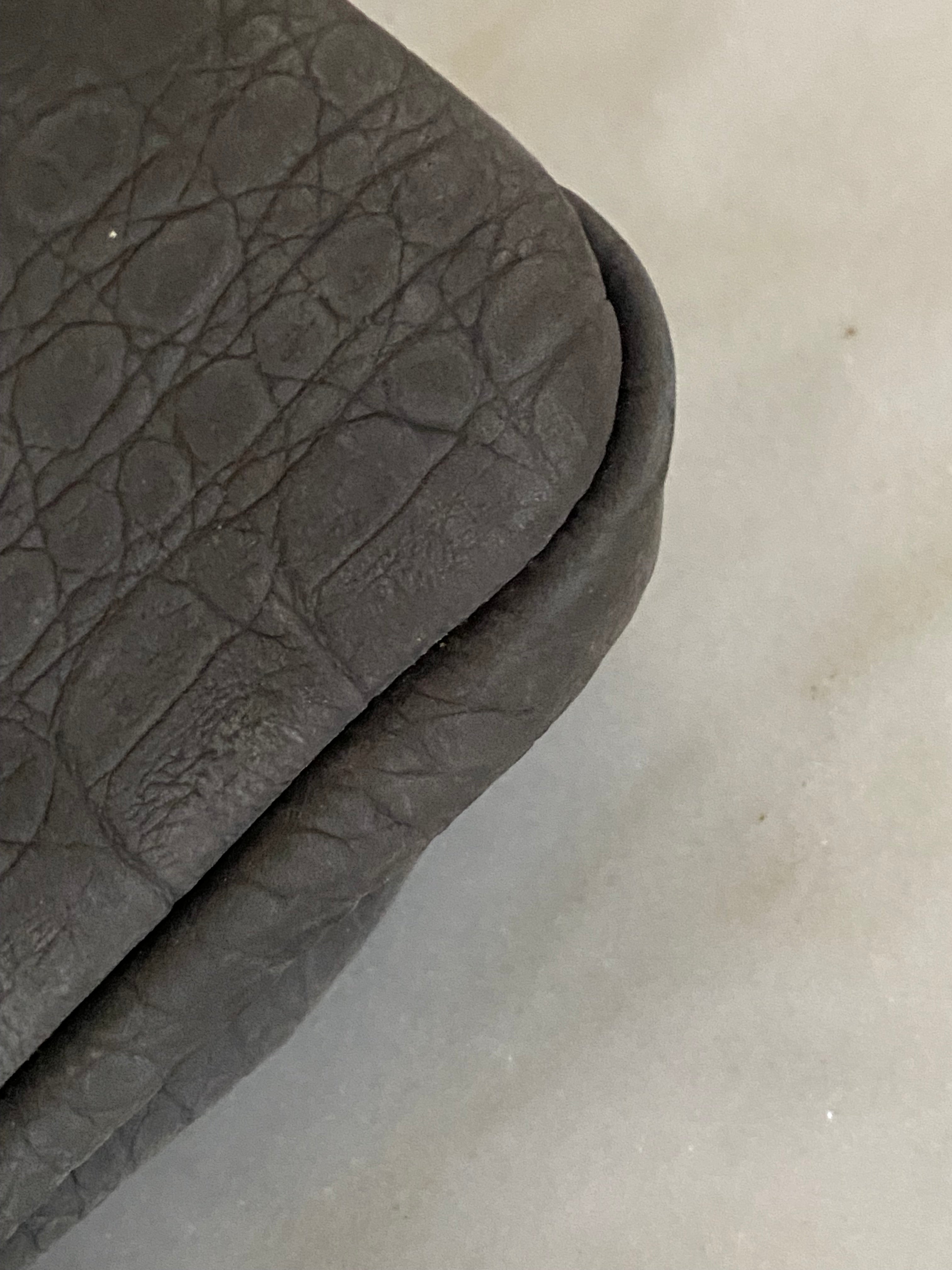 YSL Grey Croco Embossed Nubuck Collage Bag-handbag-YSL-The Closet Egypt