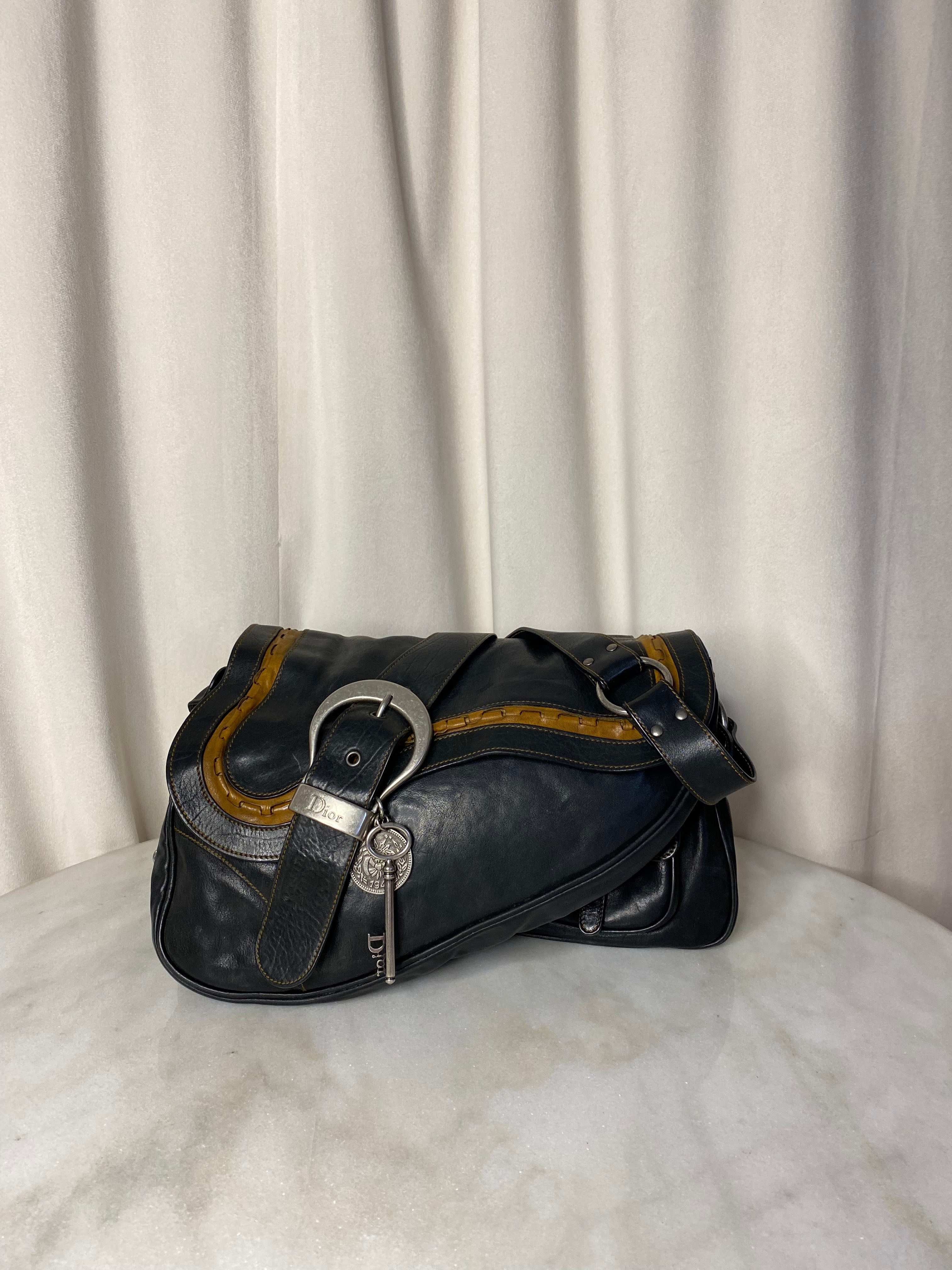 Christian Dior Black Vintage Saddle Bag-handbag-Christian Dior-The Closet Egypt