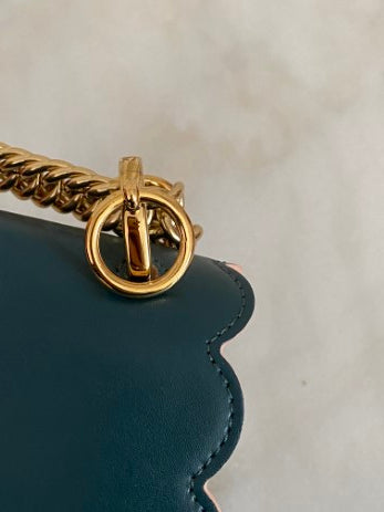 Fendi Olive Kan I Vitello Liberty Studded Shoulder Bag-handbag-Fendi-The Closet Egypt