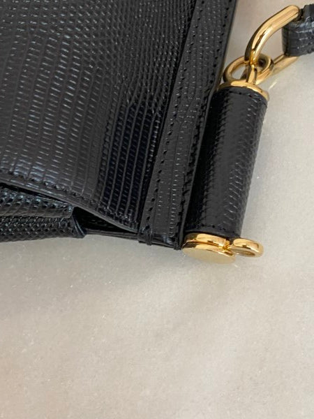 Dolce & Gabbana Black Sicily Crystal Medium Bag