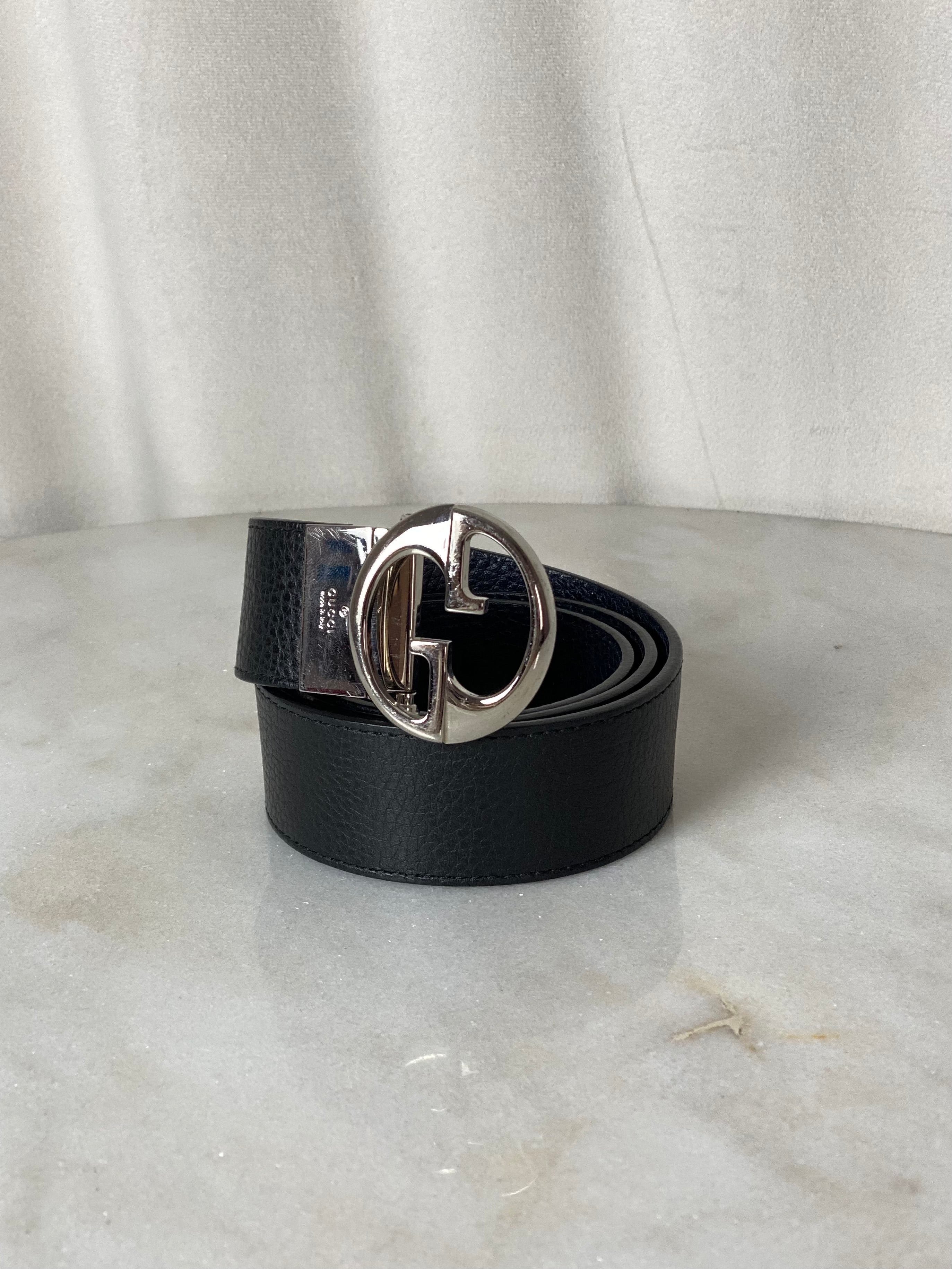 Gucci Black GG Reversible Belt 32-Belt-Gucci-The Closet Egypt