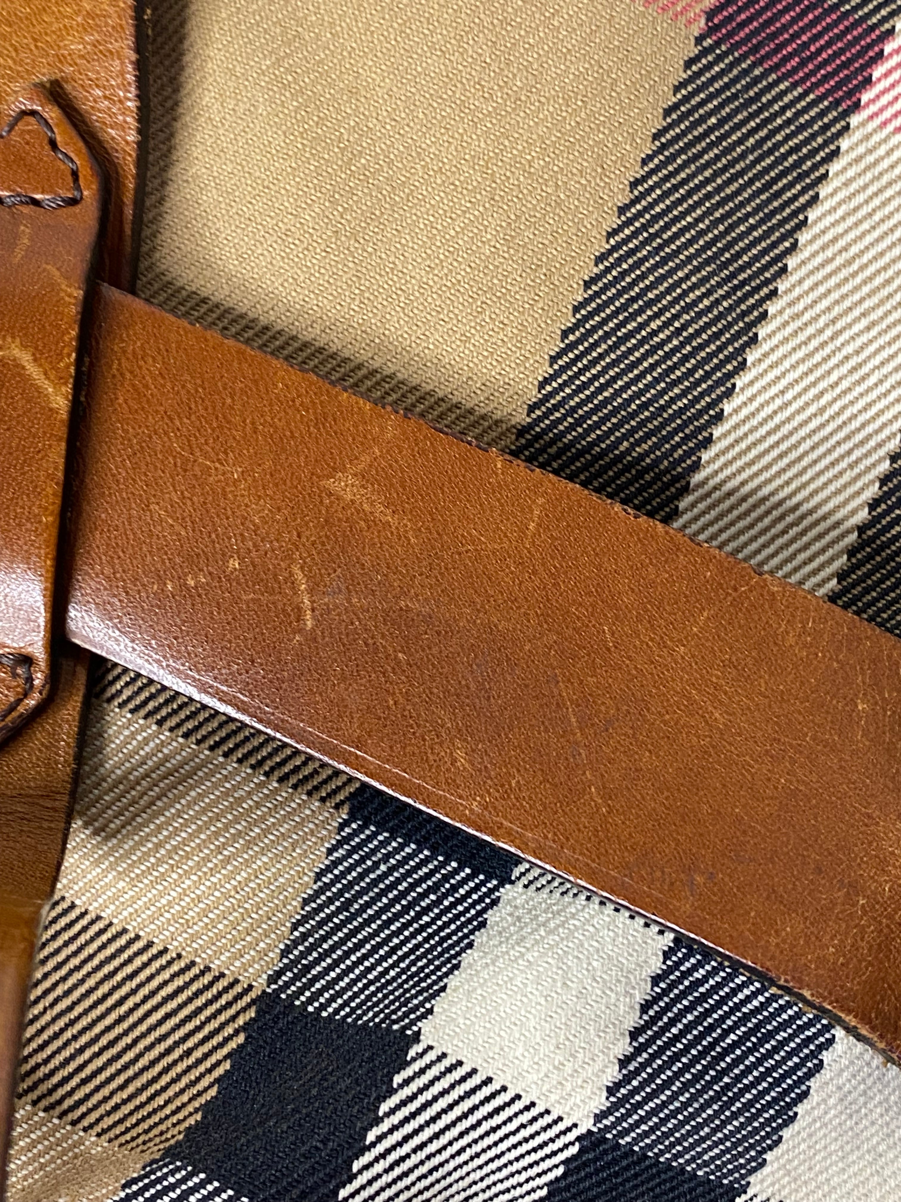 Burberry Camel Bridle House Check Top Handle Bag-handbag-Burberry-The Closet Egypt
