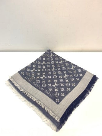 Louis Vuitton Bicolor Monogram Denim Square Shawl-Shawl-Louis Vuitton-The Closet Egypt