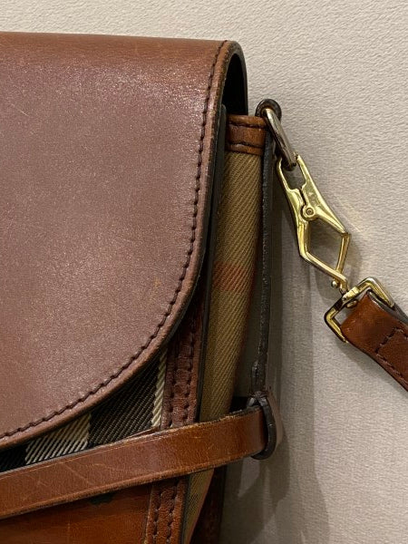 Burberry Brown House Check Bridle Abbott Crossbody Bag-handbag-Burberry-The Closet Egypt