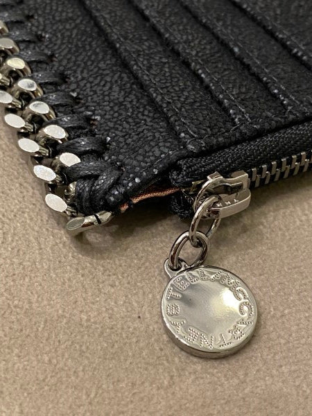 Stella Mccartney Black Falabella Card Holder-Card Holder-Stella Mccartney-The Closet Egypt