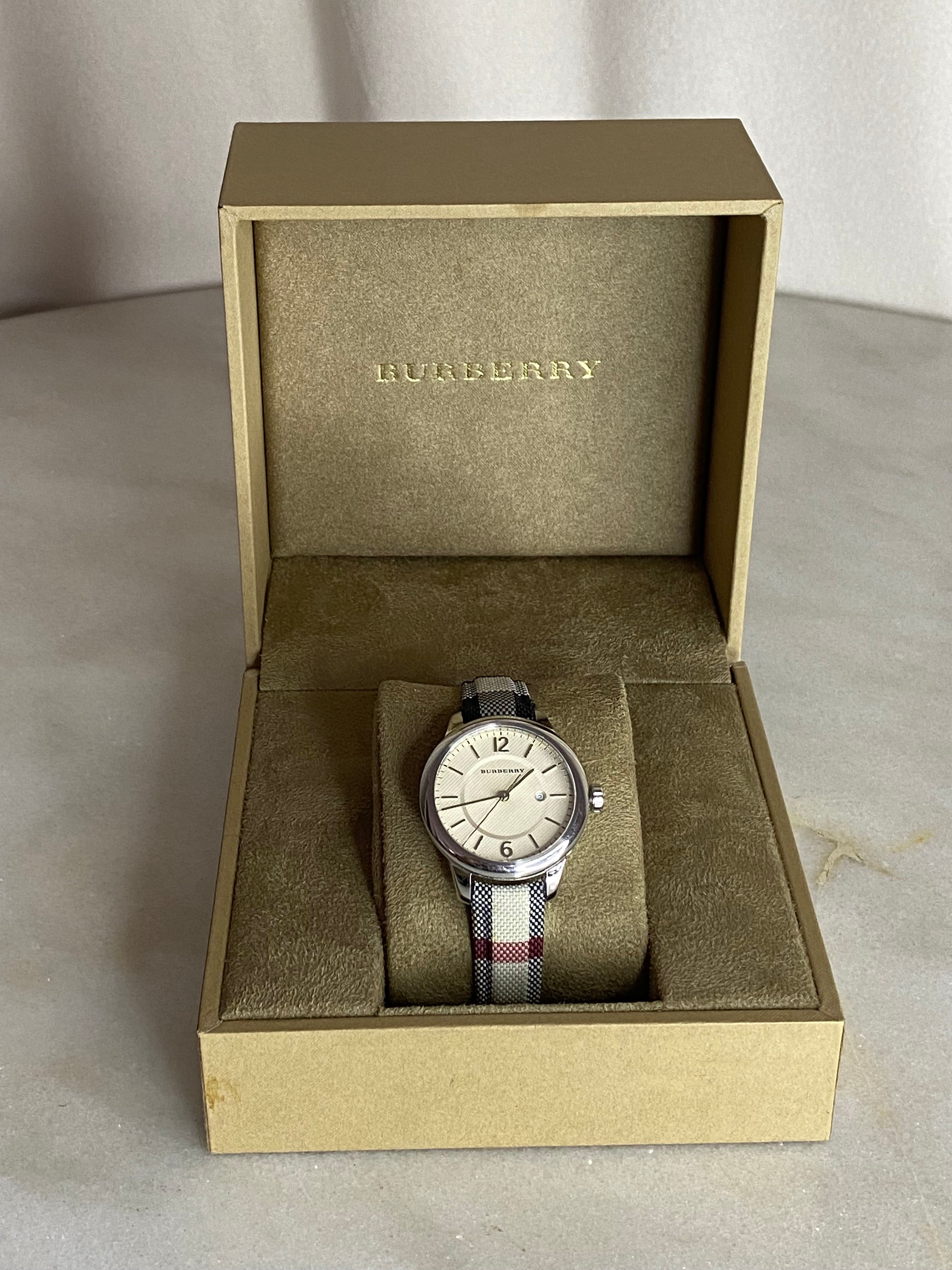 Burberry Stainless Steel Beige House Check Watch-Watch-Burberry-The Closet Egypt