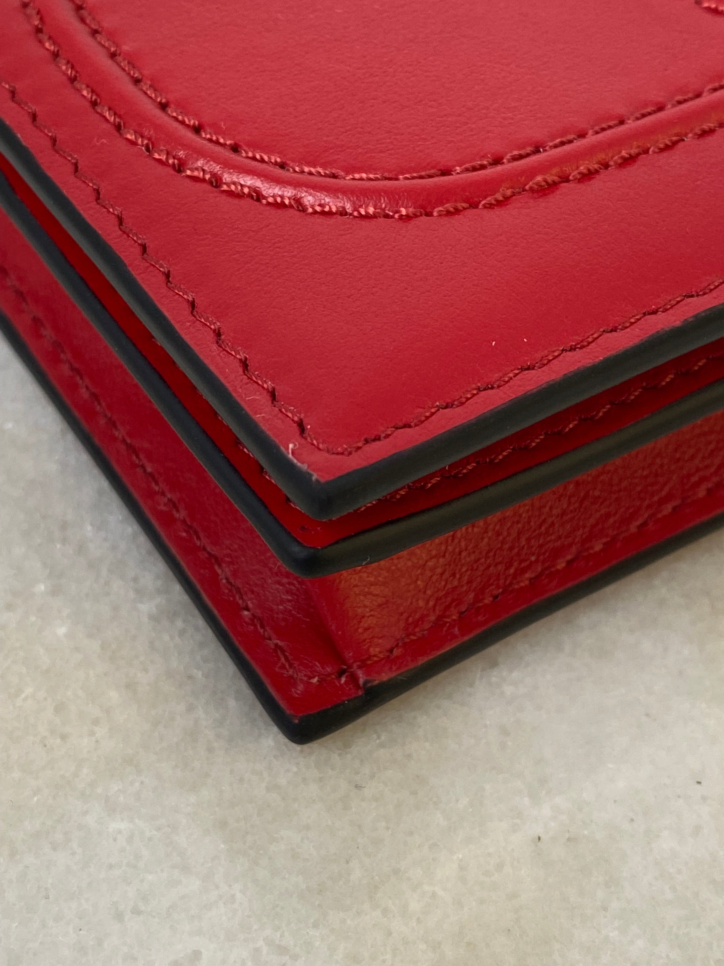 Valentino Red V Logo Flap Small Zip Wallet-wallet-Valentino-The Closet Egypt