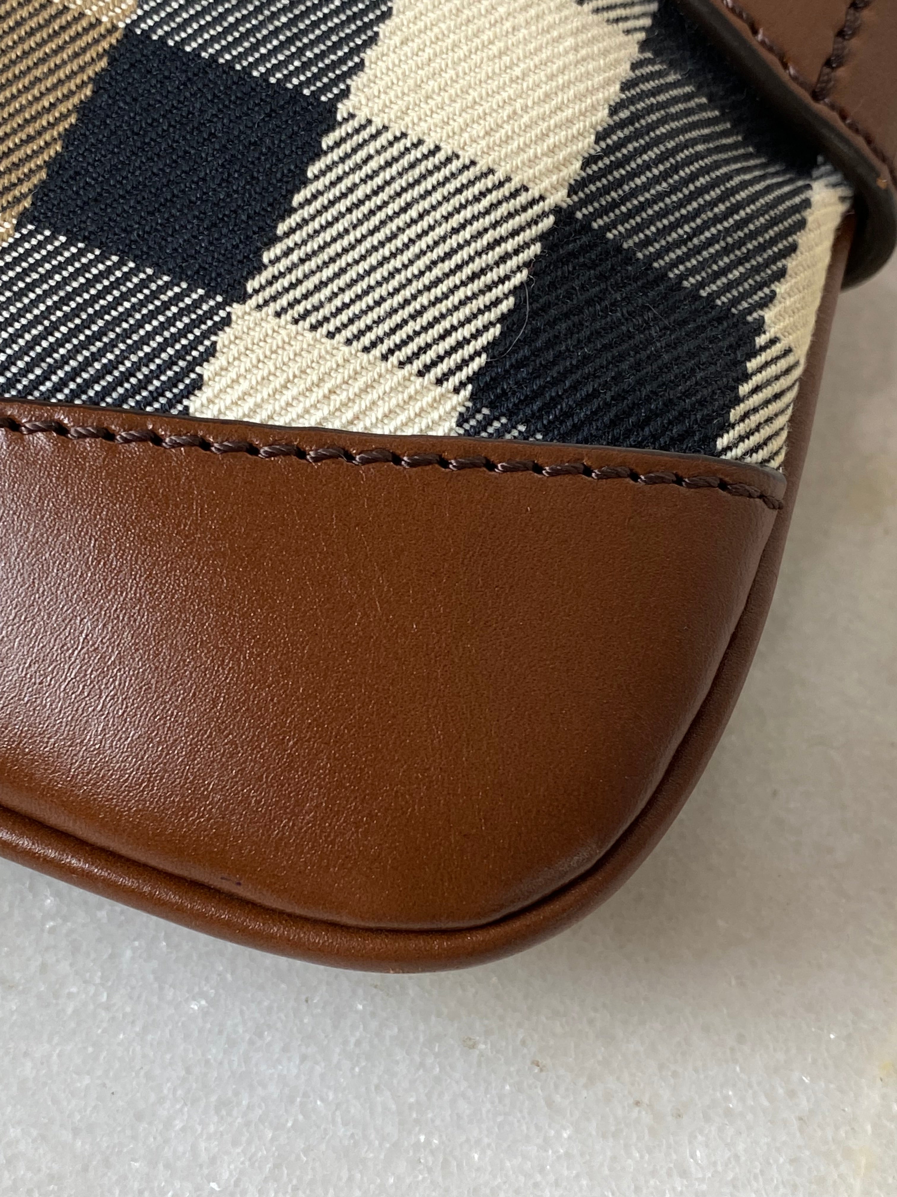 Burberry Camel Beyton Bridle House Check Crossbody Bag-handbag-Burberry-The Closet Egypt