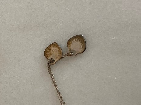 Tiffany & Co Silver Mini Necklace W/ 2 Hearts-Necklaces-Tiffany & Co-The Closet Egypt