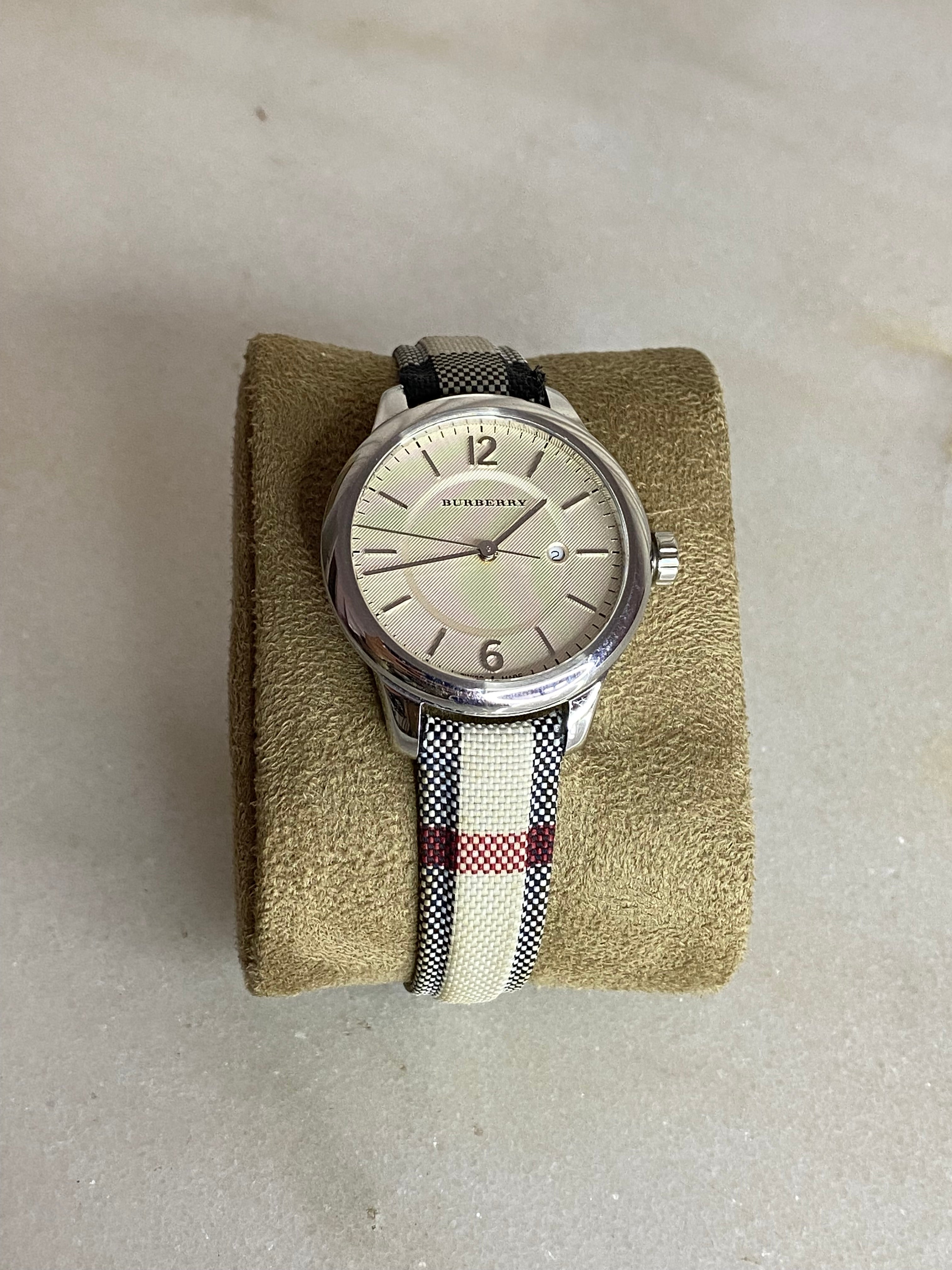 Burberry Stainless Steel Beige House Check Watch-Watch-Burberry-The Closet Egypt