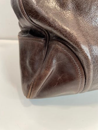 Prada Brown Vittello Shine Tote Large Bag-handbag-Prada-The Closet Egypt