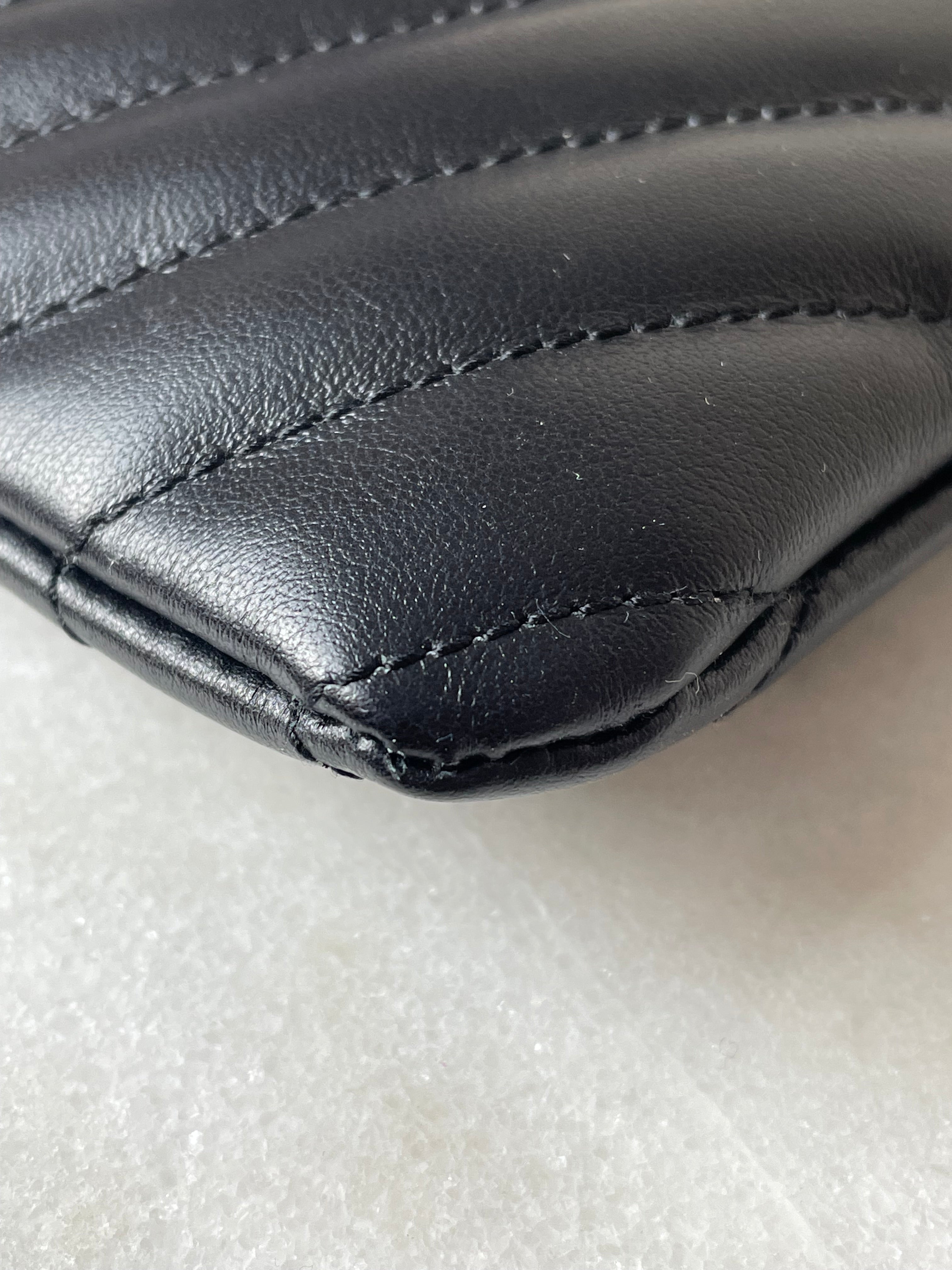 YSL Black Cassandre Classic Clutch