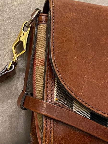 Burberry Brown House Check Bridle Abbott Crossbody Bag-handbag-Burberry-The Closet Egypt