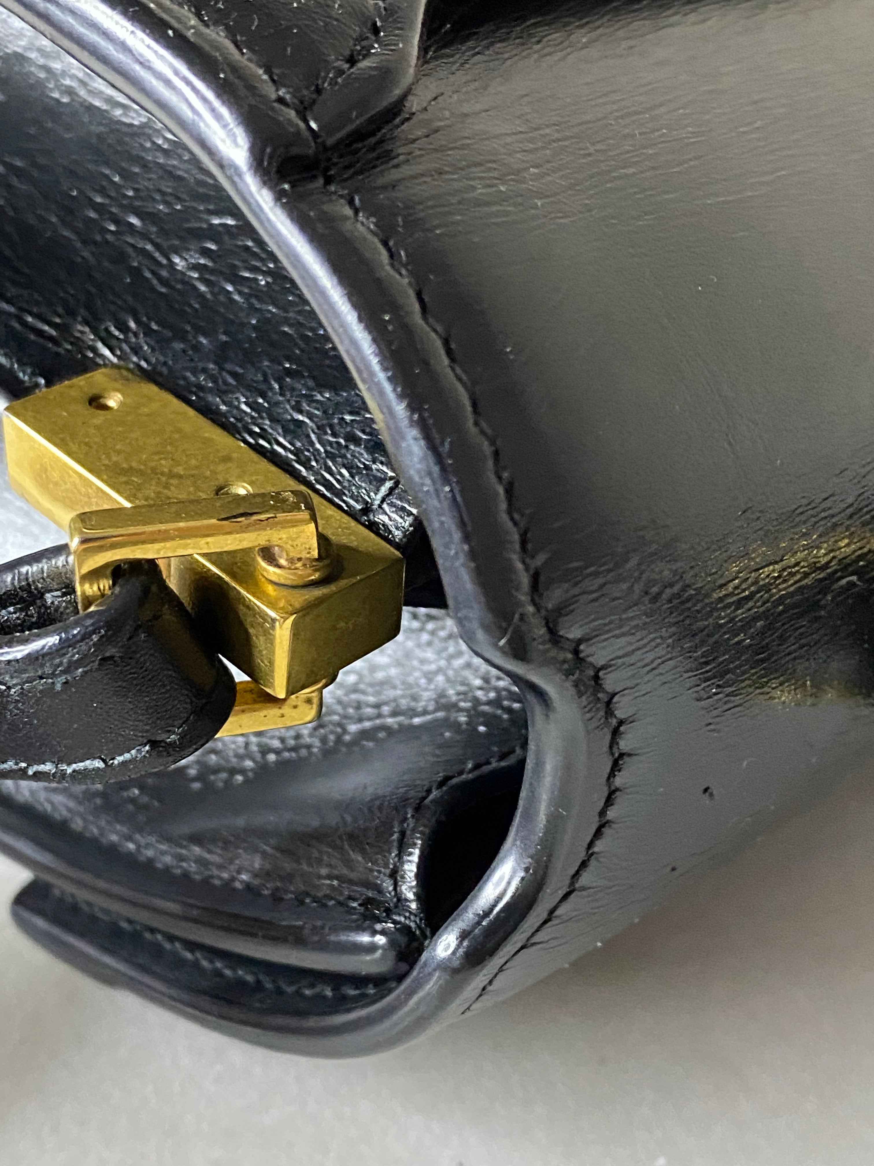 YSL Black Cassandra Top Handle Bag-handbag-YSL-The Closet Egypt