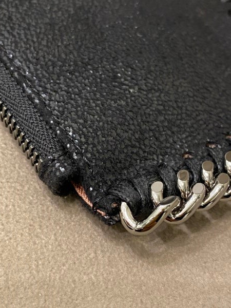 Stella Mccartney Black Falabella Card Holder-Card Holder-Stella Mccartney-The Closet Egypt