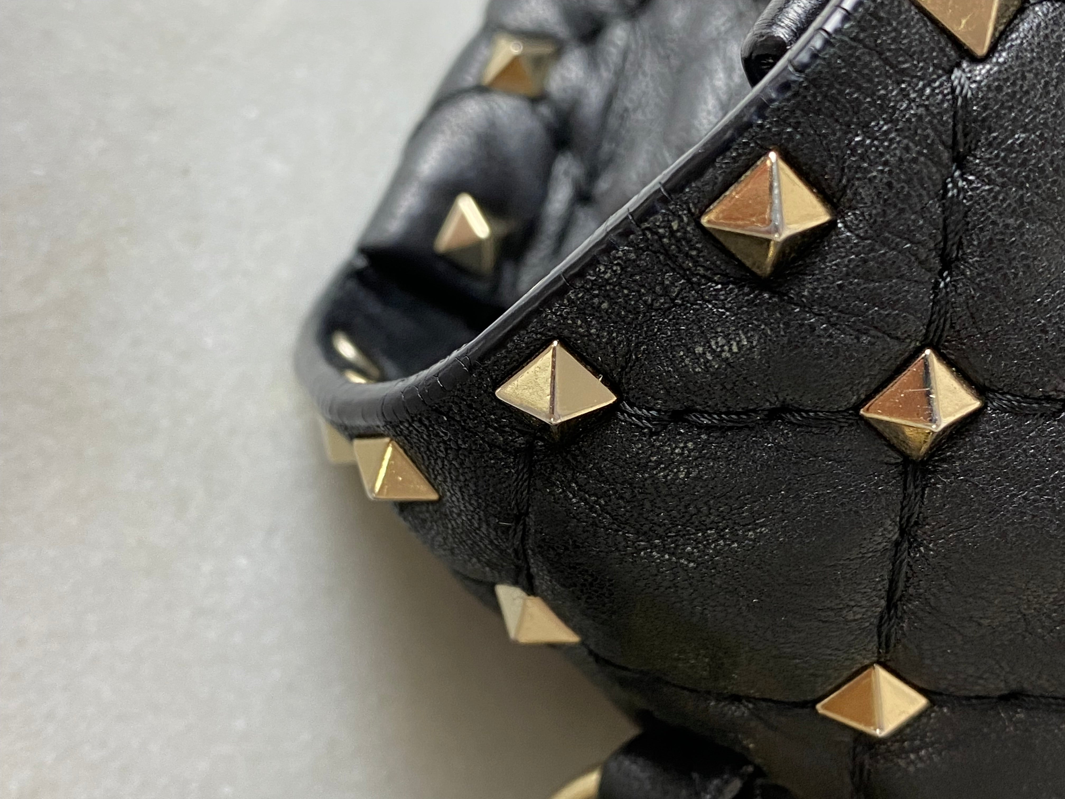 Valentino Black Rockstud Shoulder Bag-handbag-Valentino-The Closet Egypt
