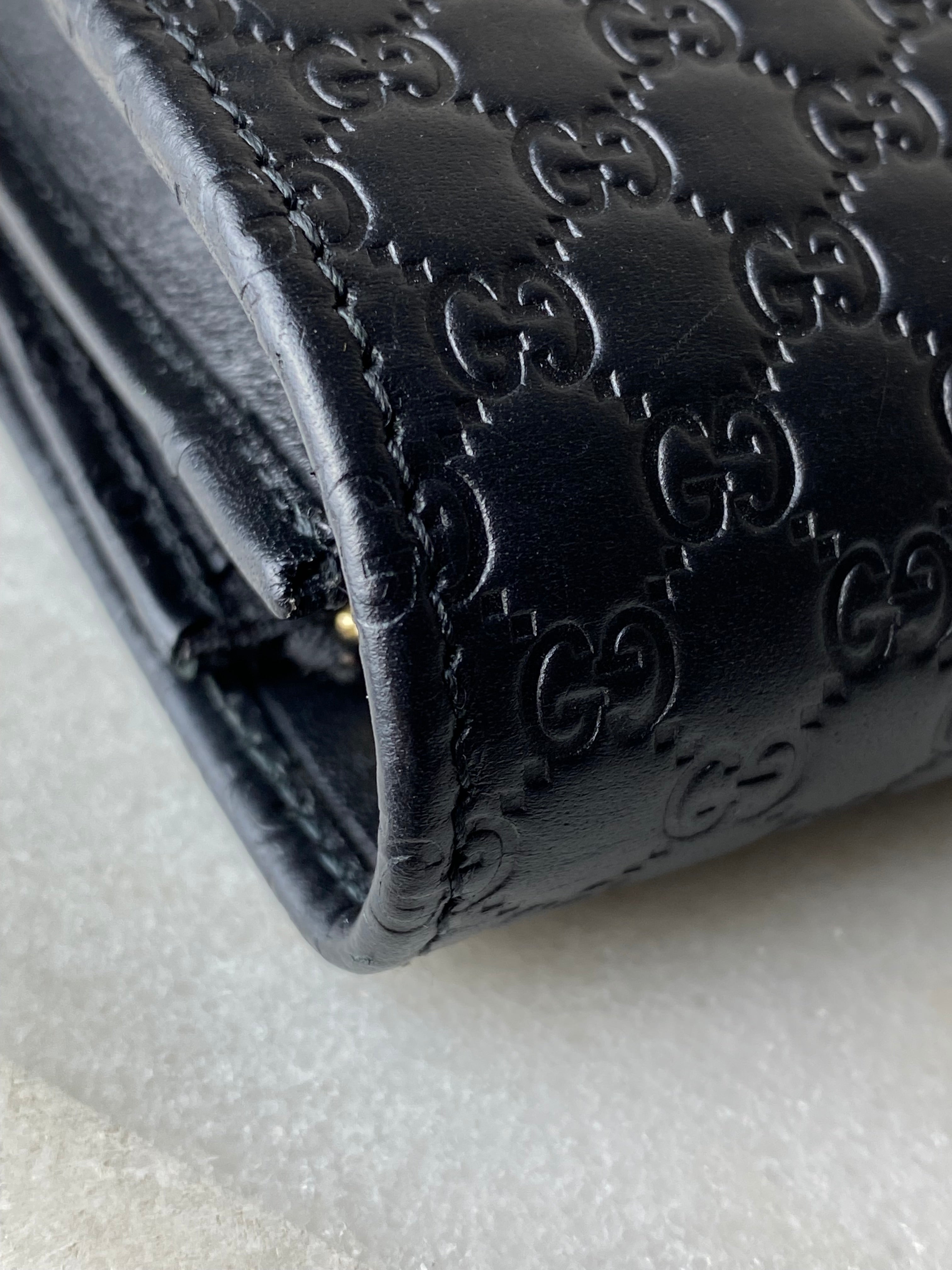 Gucci Black Microguccissima WOC-Wallet Chain-Gucci-The Closet Egypt