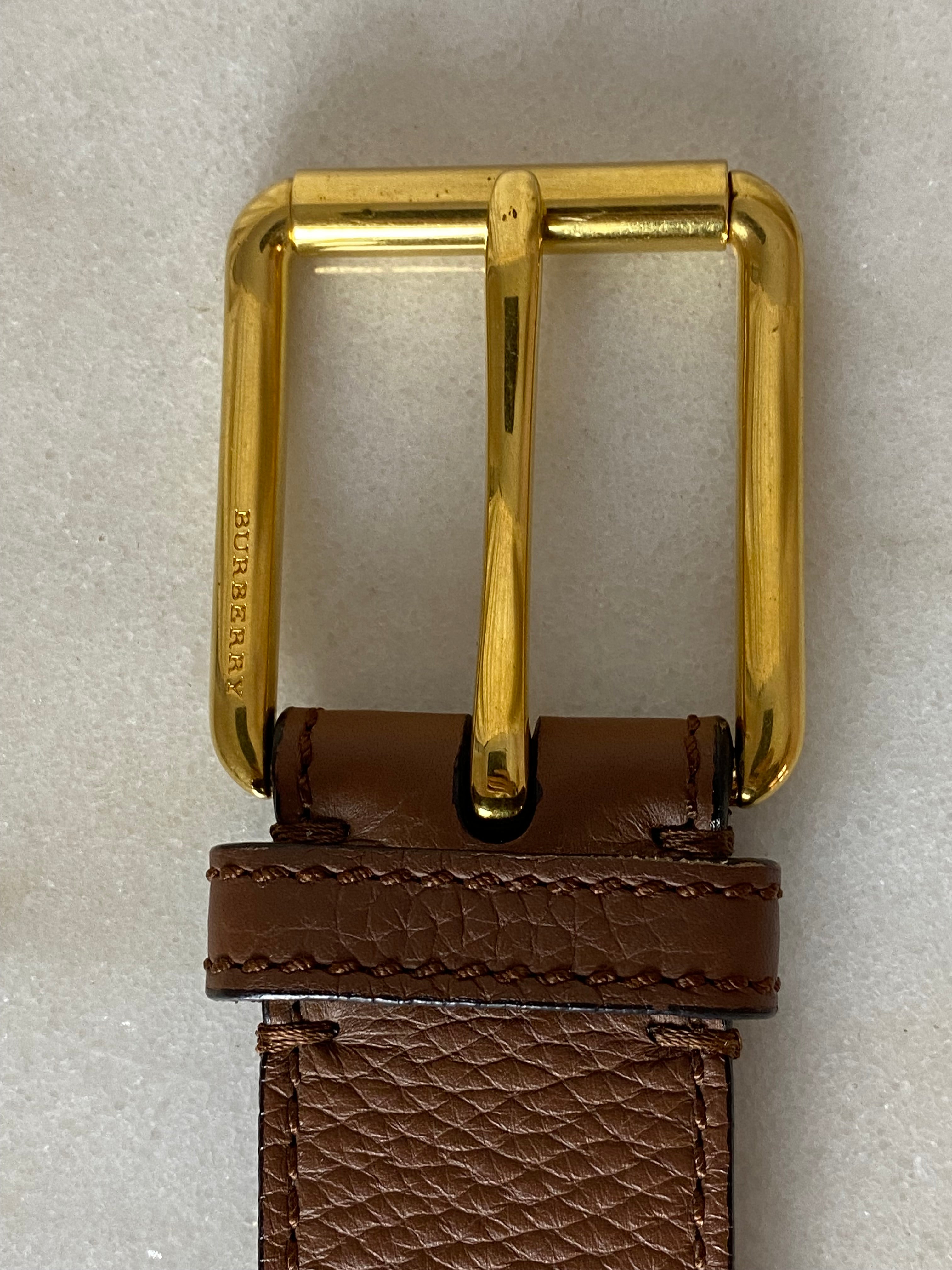 Burberry Camel Belt 38-Belt-Burberry-The Closet Egypt