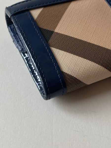 Burberry Blue Nova Check Long Wallet-wallet-Burberry-The Closet Egypt