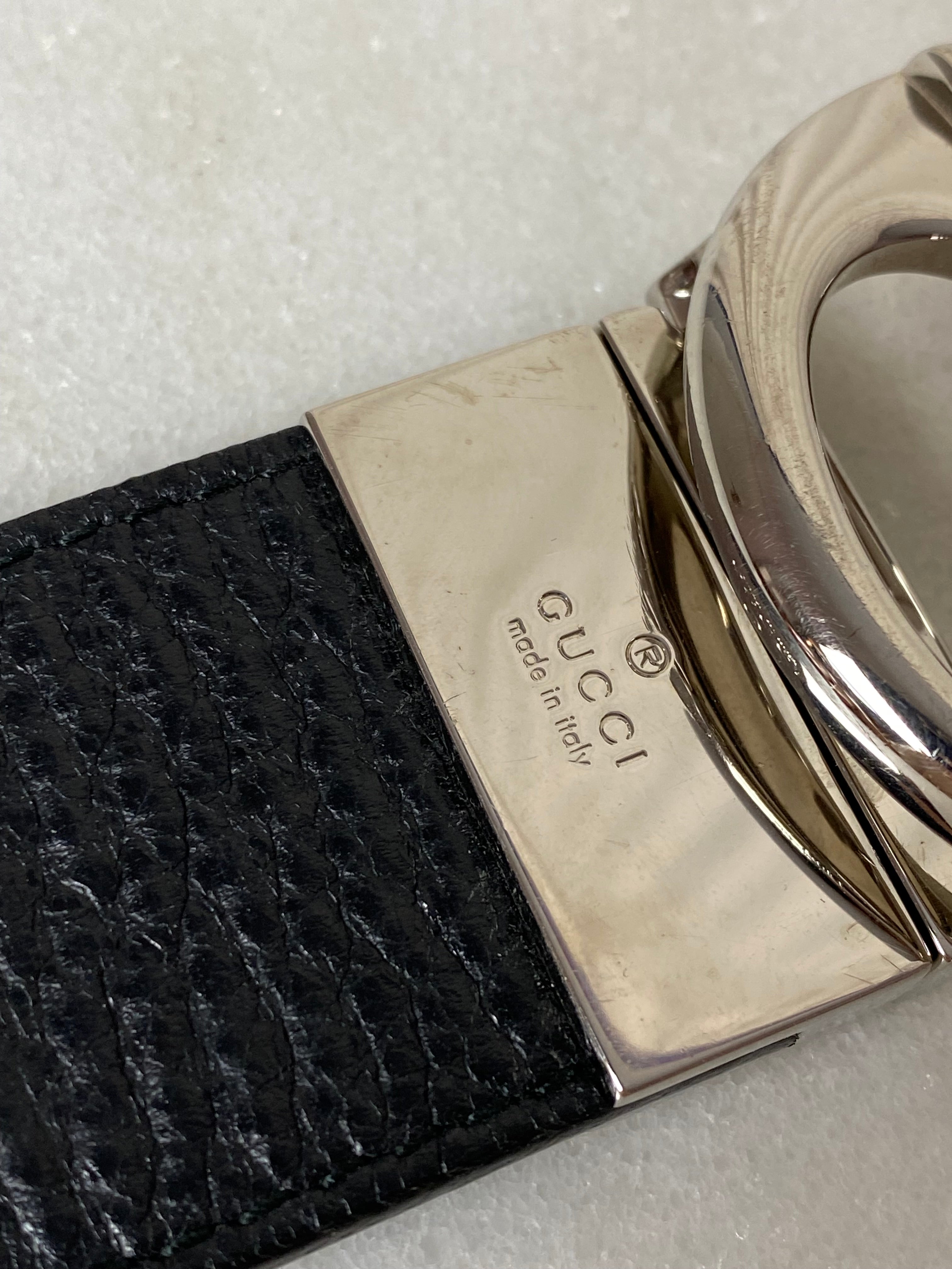 Gucci Black GG Reversible Belt 32-Belt-Gucci-The Closet Egypt