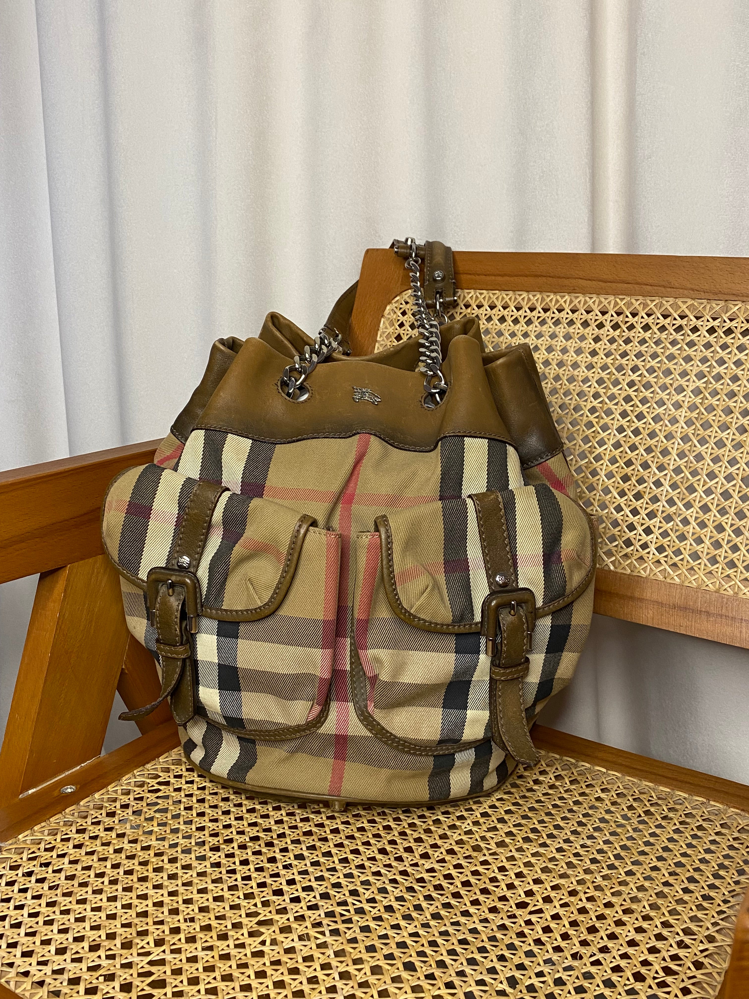 Burberry Brown Nova Check Shoulder Bag-handbag-Burberry-The Closet Egypt
