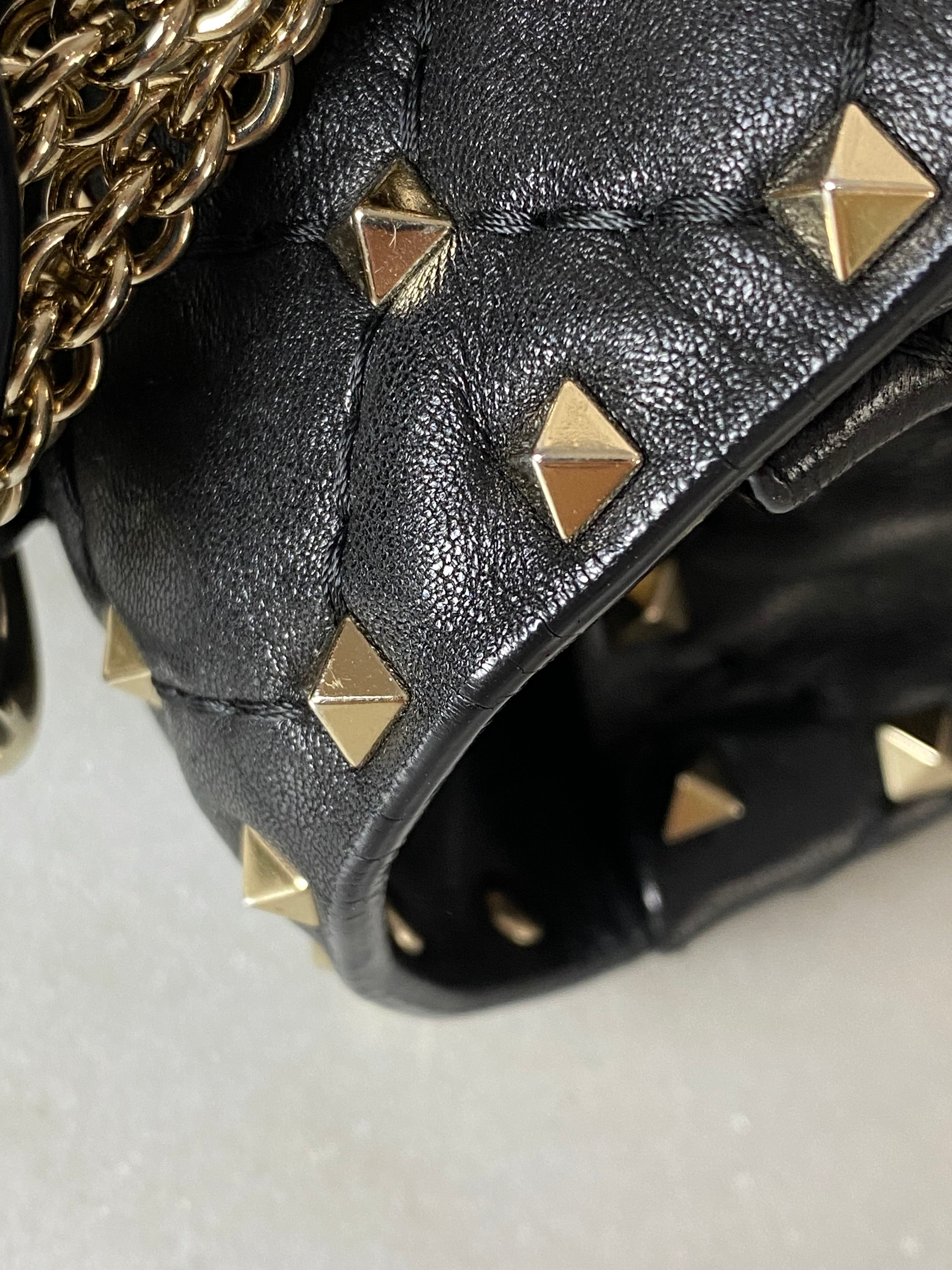 Valentino Black Rockstud Shoulder Bag-handbag-Valentino-The Closet Egypt