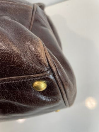 Prada Brown Vittello Shine Tote Large Bag-handbag-Prada-The Closet Egypt