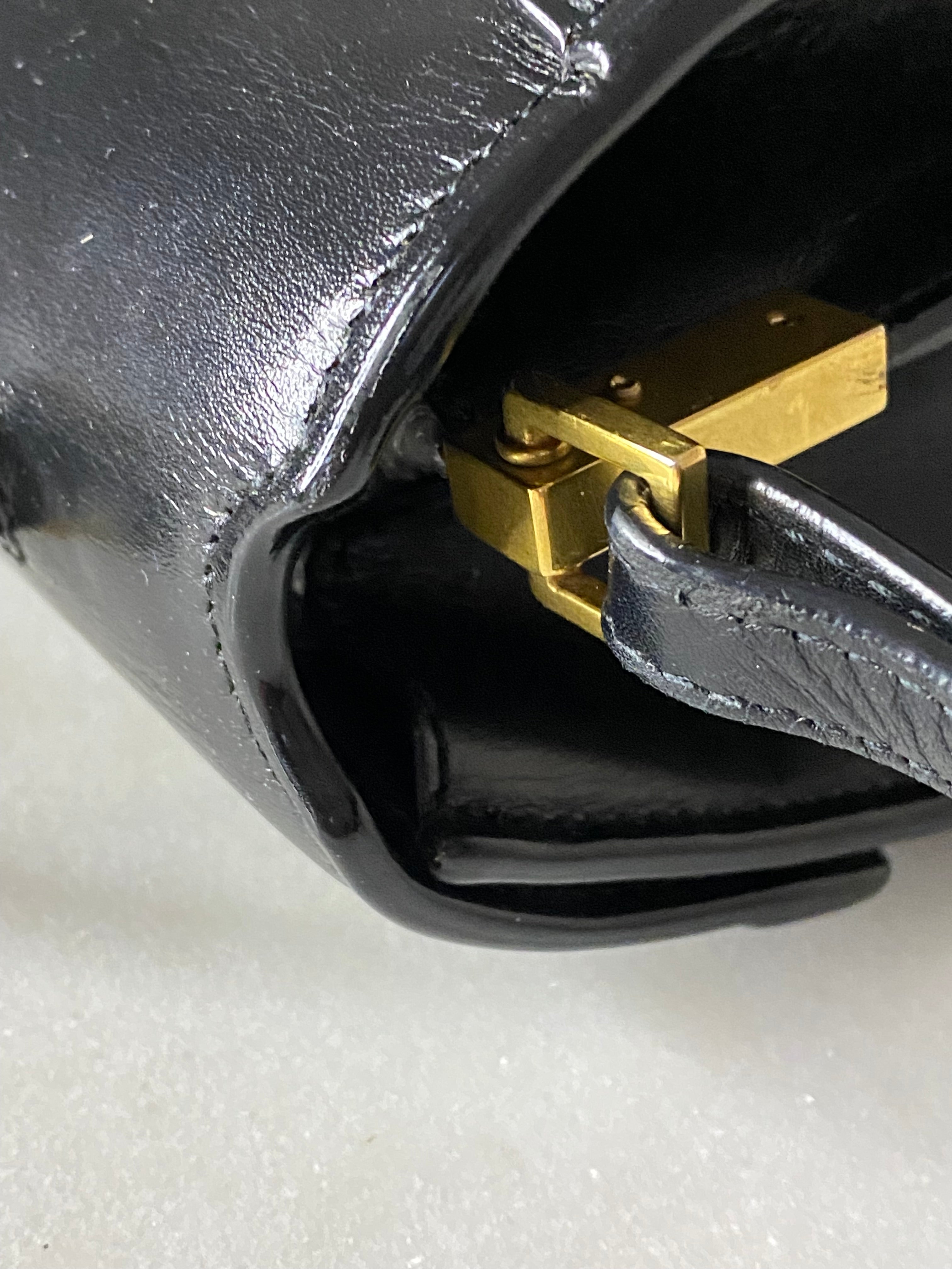 YSL Black Cassandra Top Handle Bag-handbag-YSL-The Closet Egypt