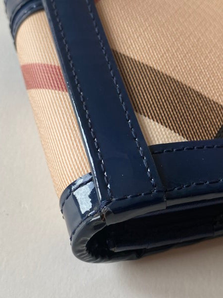Burberry Blue Nova Check Long Wallet-wallet-Burberry-The Closet Egypt