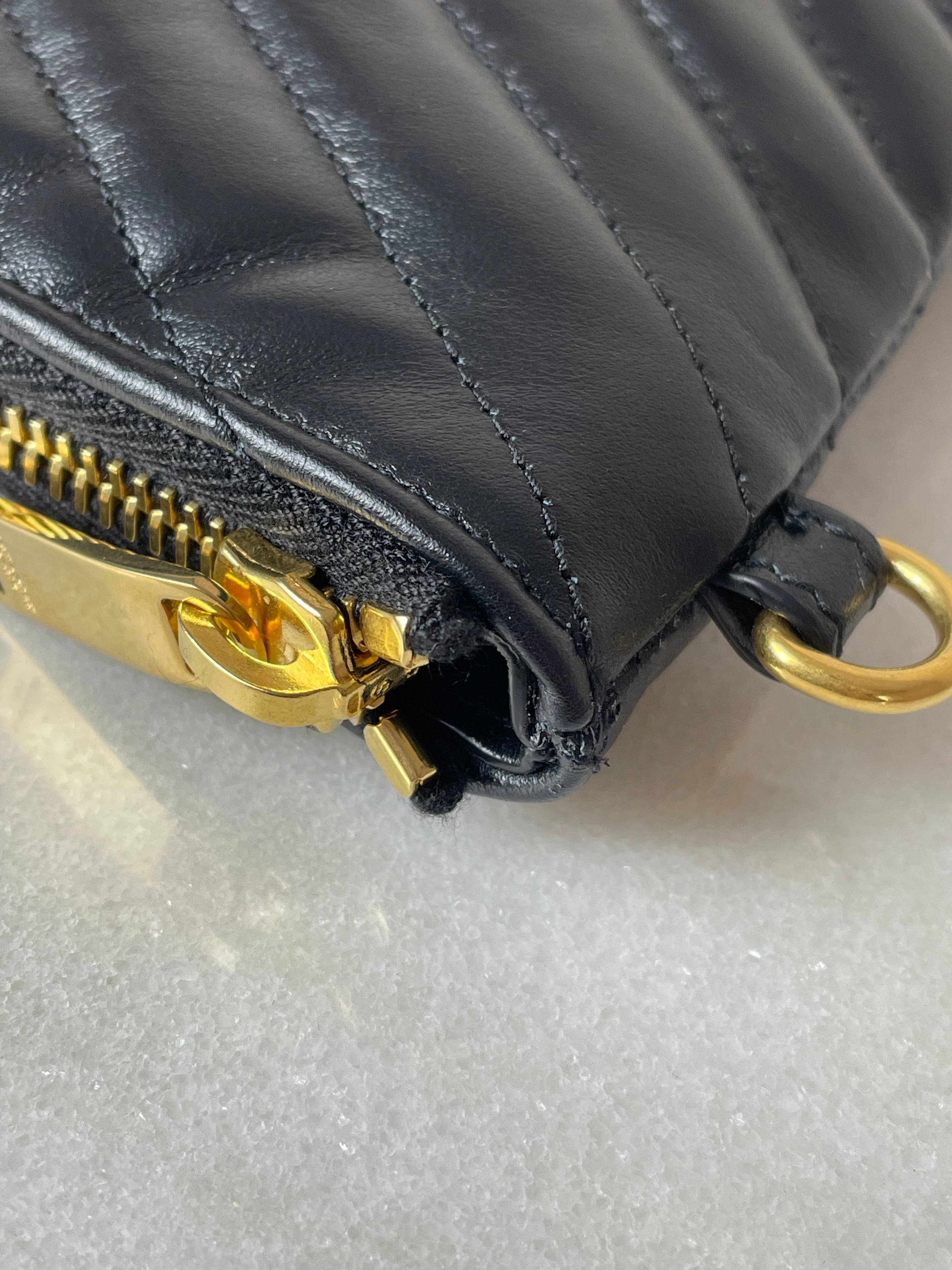 YSL Black Cassandre Classic Clutch