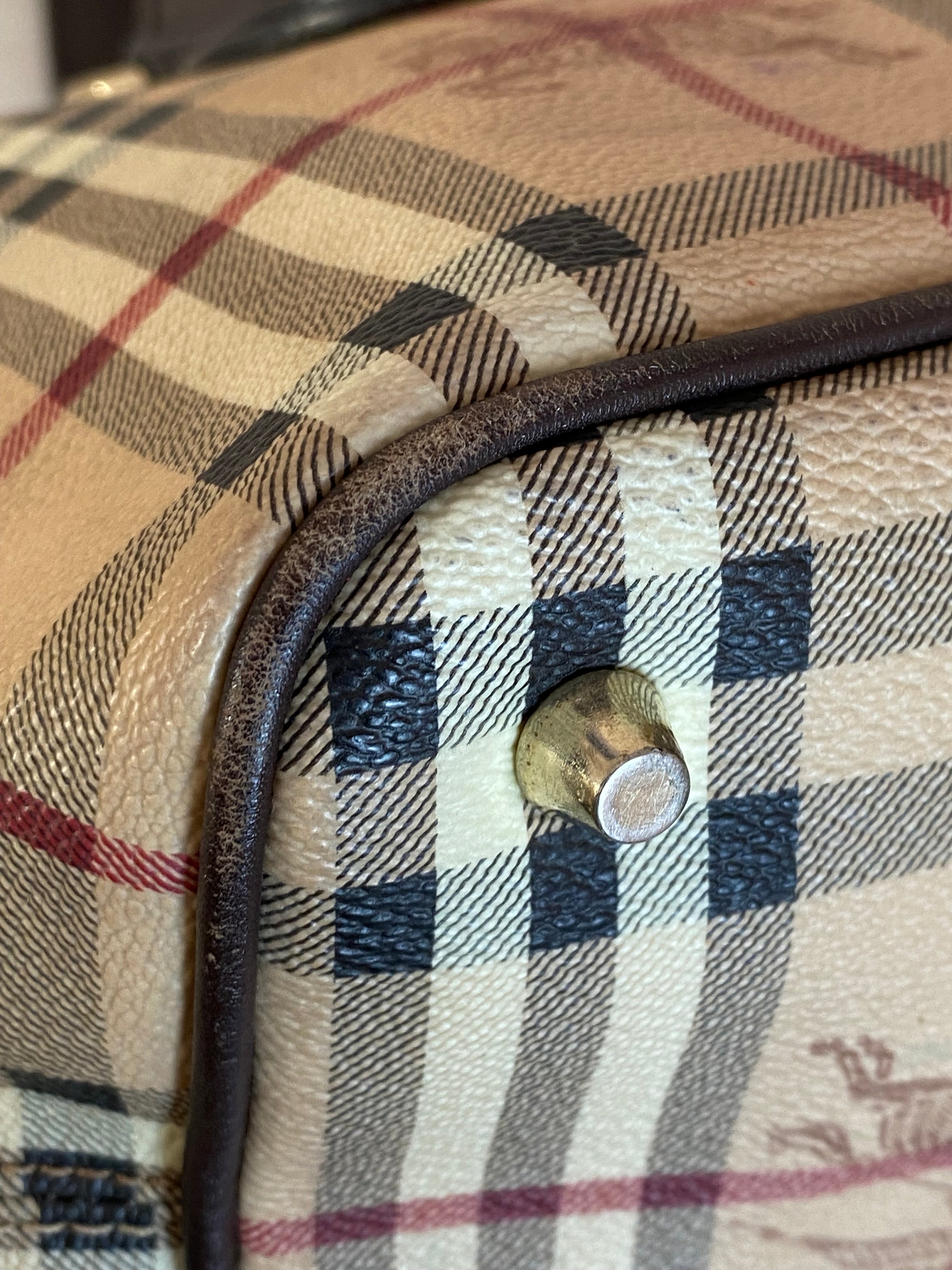 Burberry Bicolor Haymarket Eden Shoulder Bag