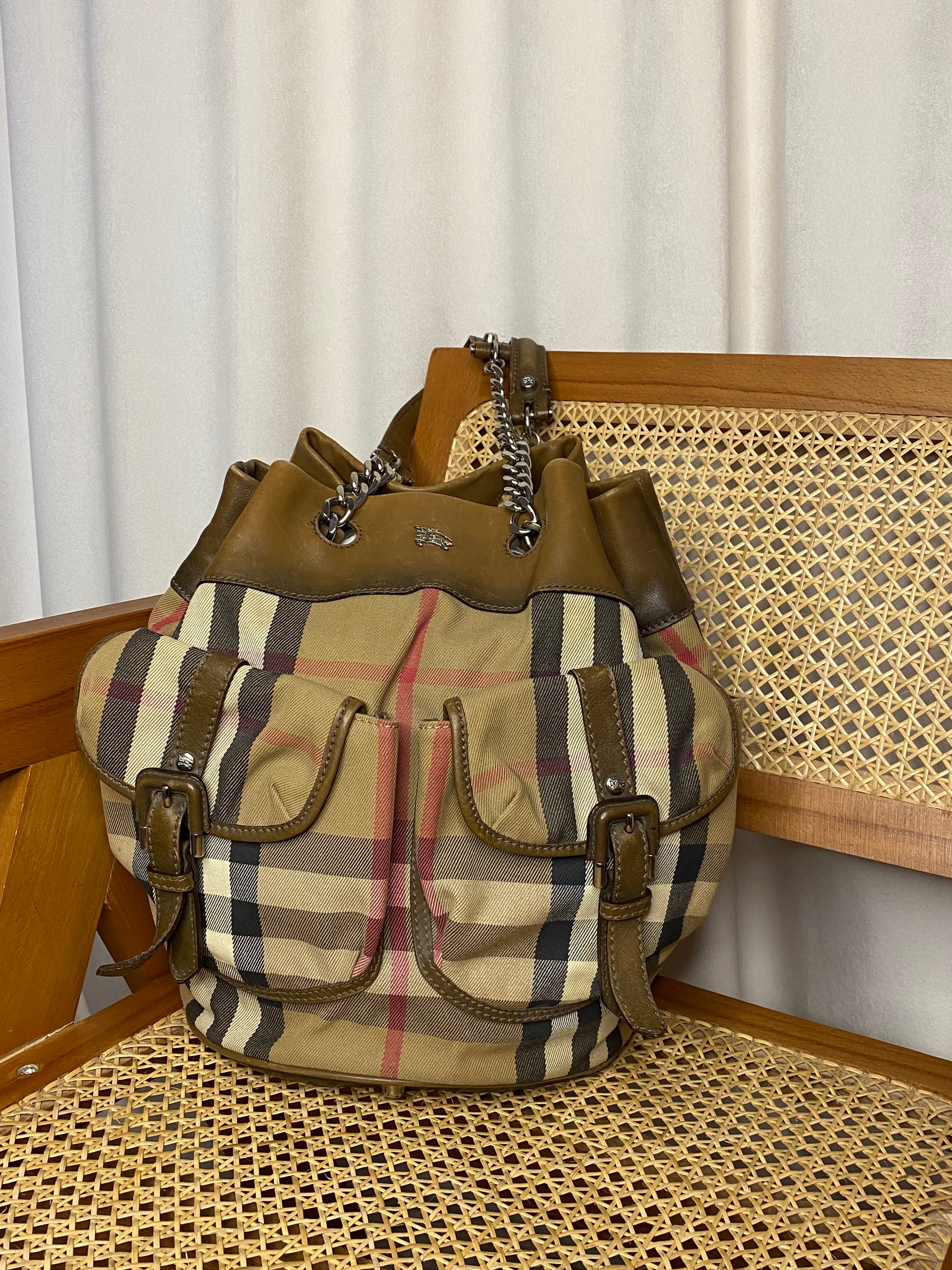 Burberry Brown Nova Check Shoulder Bag-handbag-Burberry-The Closet Egypt