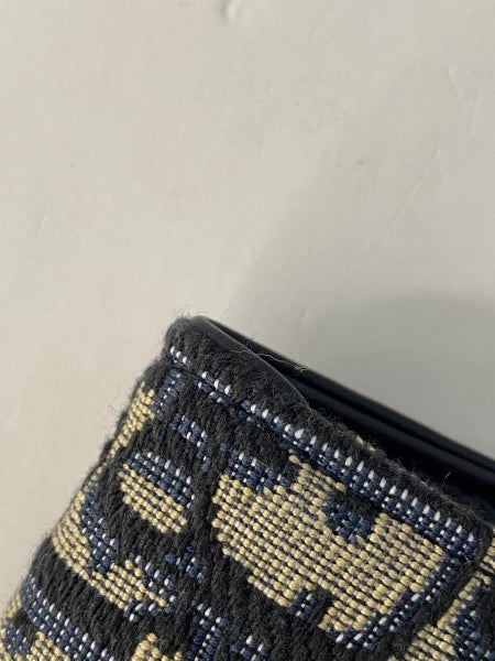 Christian Dior Blue Oblique Saddle Pouch-Pouch-Christian Dior-The Closet Egypt