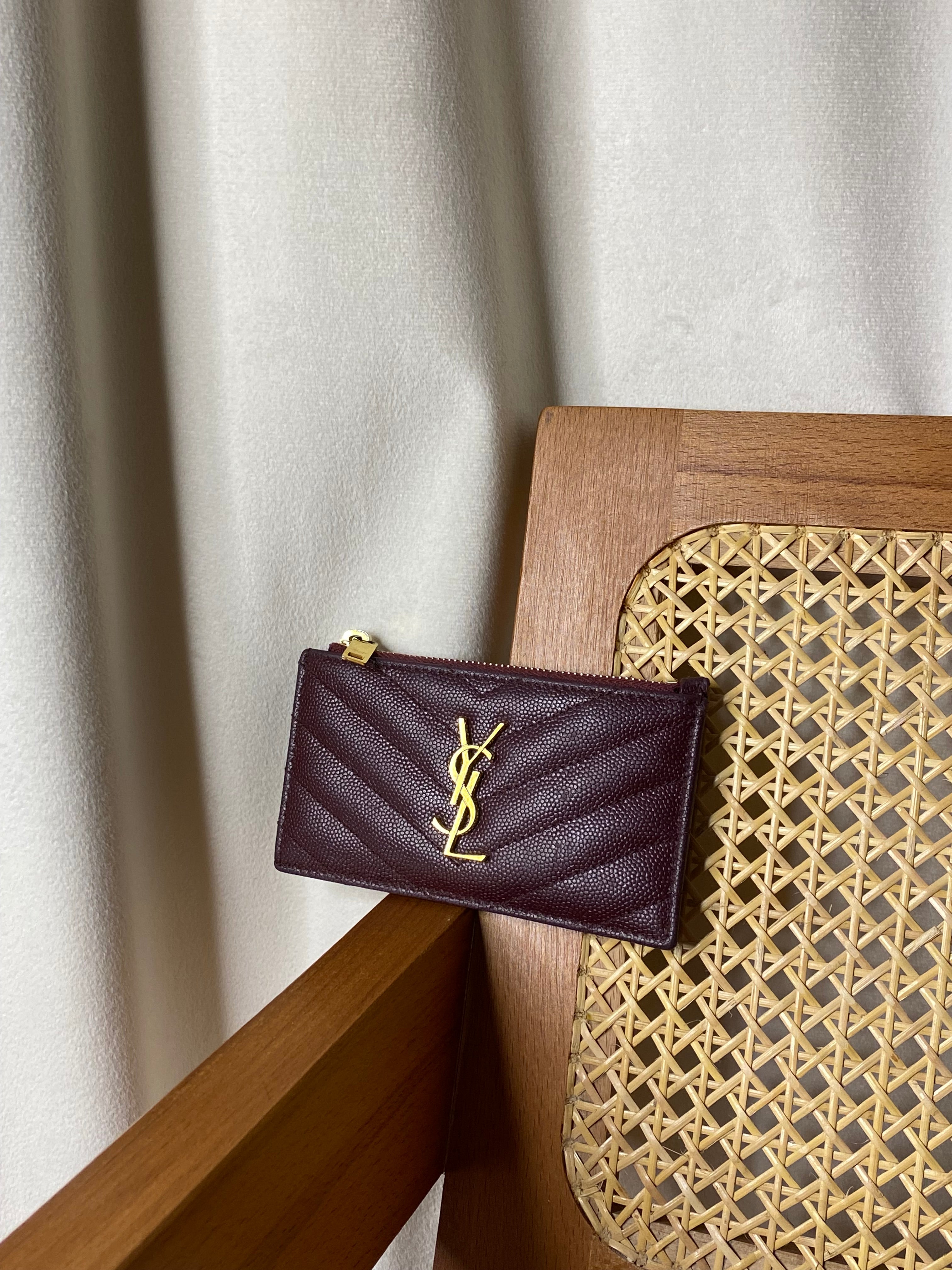 YSL Red Card Holder-Card Holder-YSL-The Closet Egypt