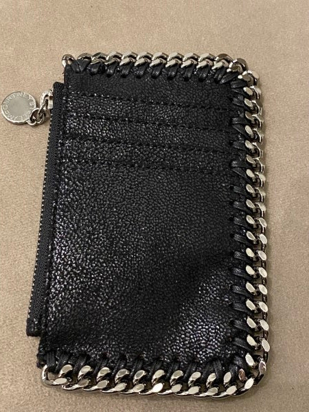 Stella Mccartney Black Falabella Card Holder-Card Holder-Stella Mccartney-The Closet Egypt
