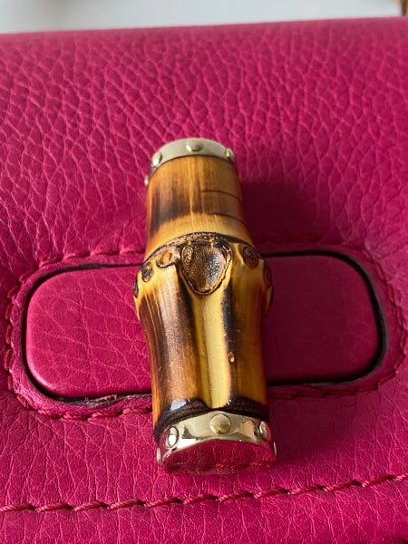 Gucci Pink Bamboo Top Handle Bag-handbag-Gucci-The Closet Egypt