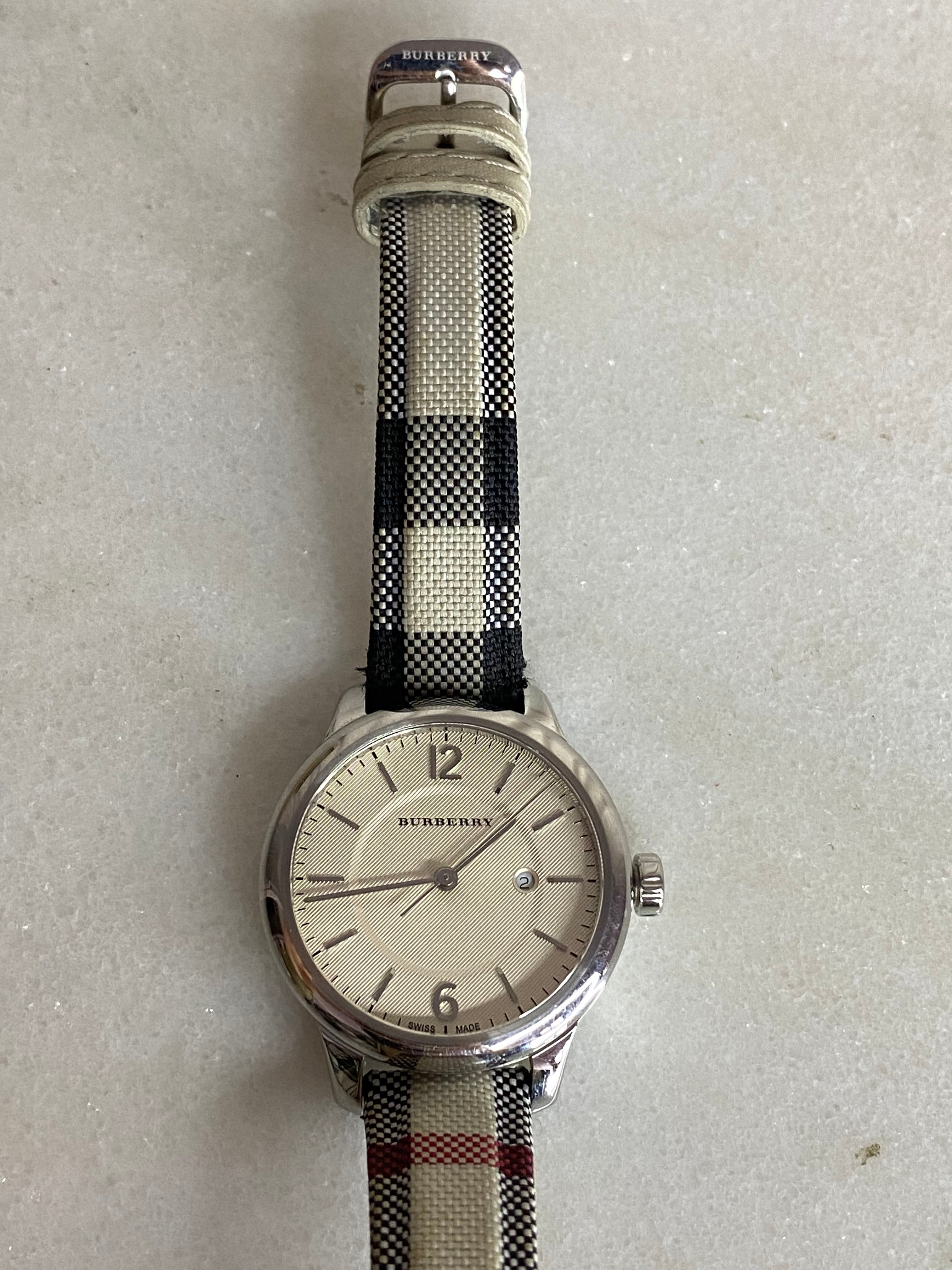Burberry Stainless Steel Beige House Check Watch-Watch-Burberry-The Closet Egypt